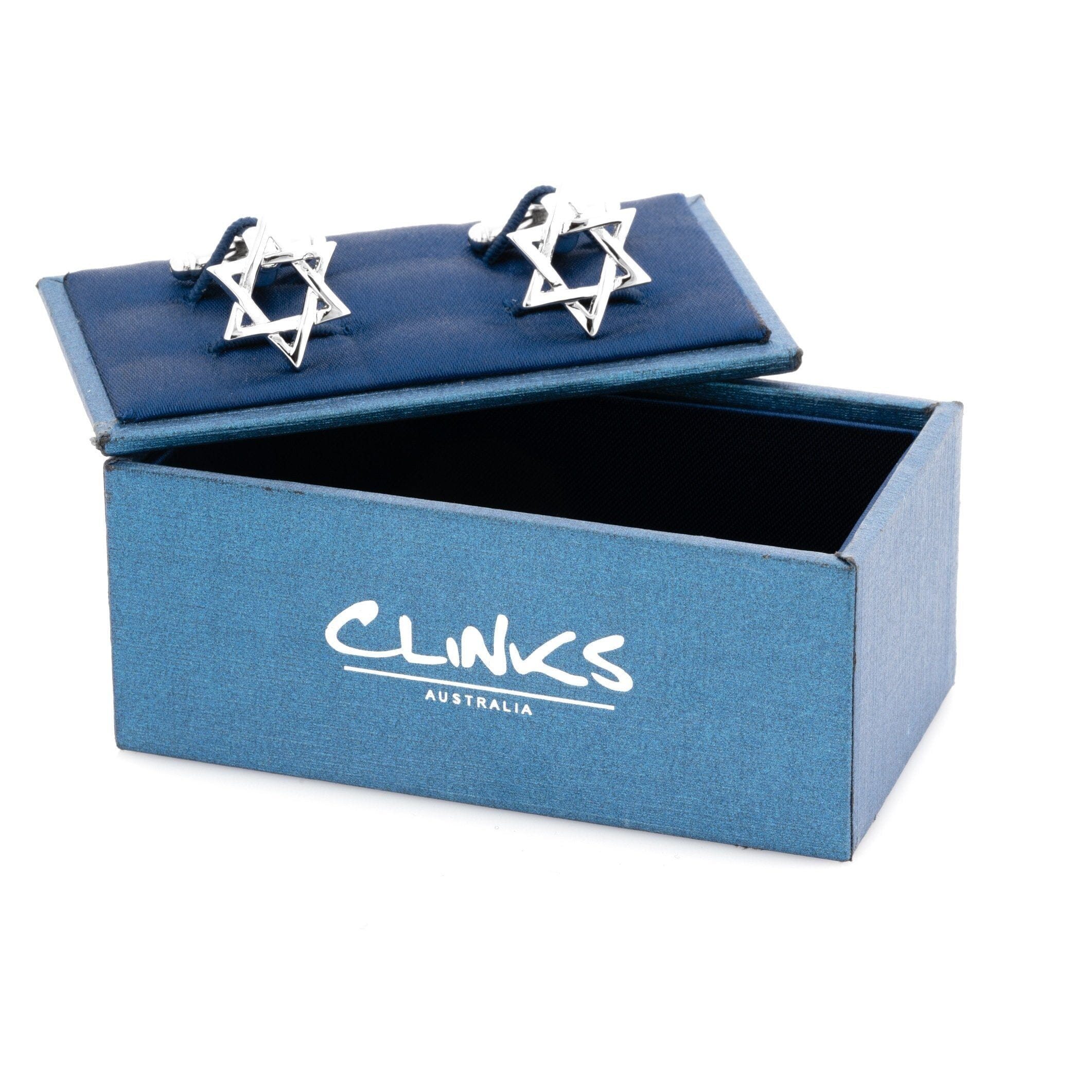 Silver Star of David Cufflinks Novelty Cufflinks Clinks Australia