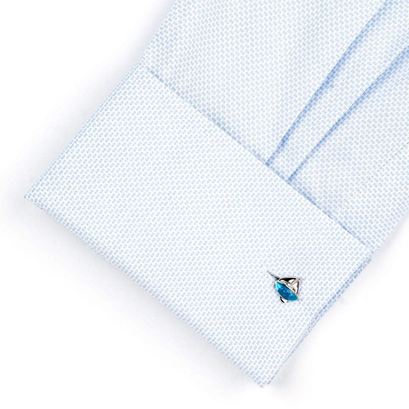 Blue/Silver Sailing Ship Cufflinks Novelty Cufflinks Clinks Australia