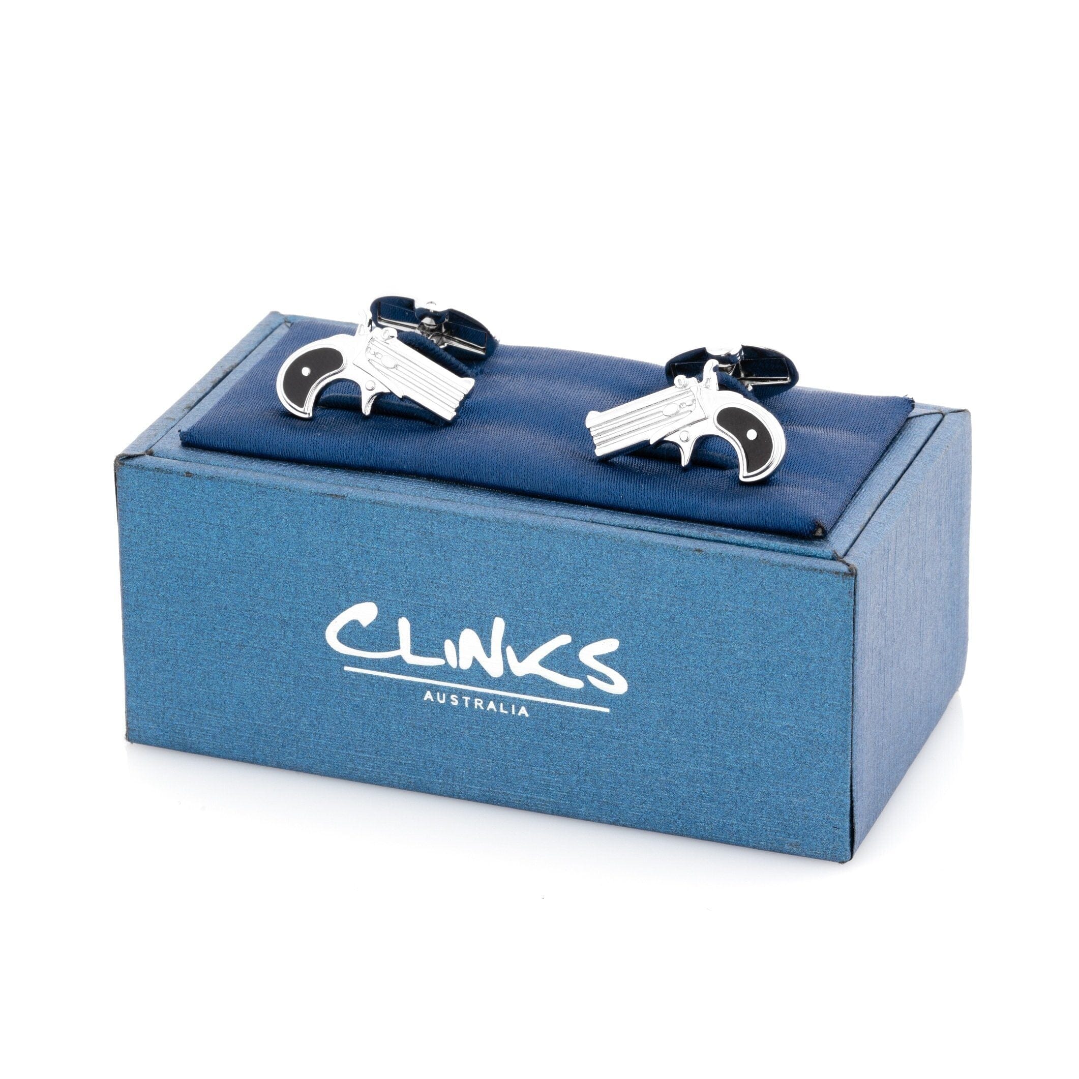 Silver Hand Gun Cufflinks Novelty Cufflinks Clinks Australia
