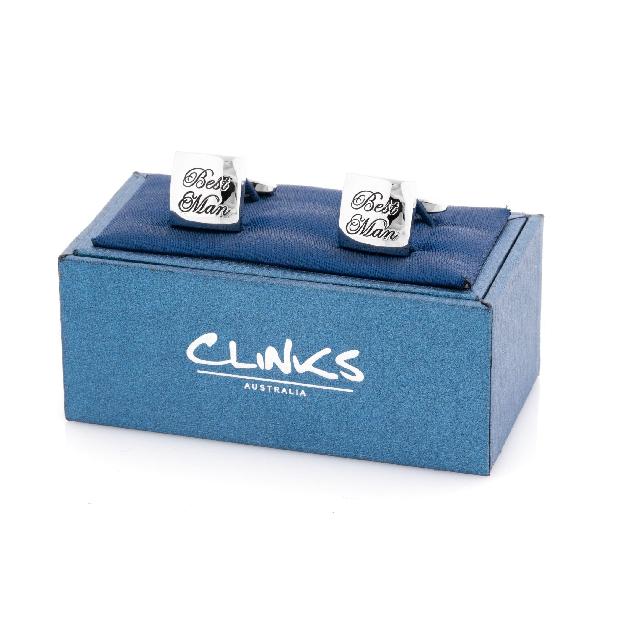 Best Man Curved Silver Wedding Cufflinks Wedding Cufflinks Clinks Australia