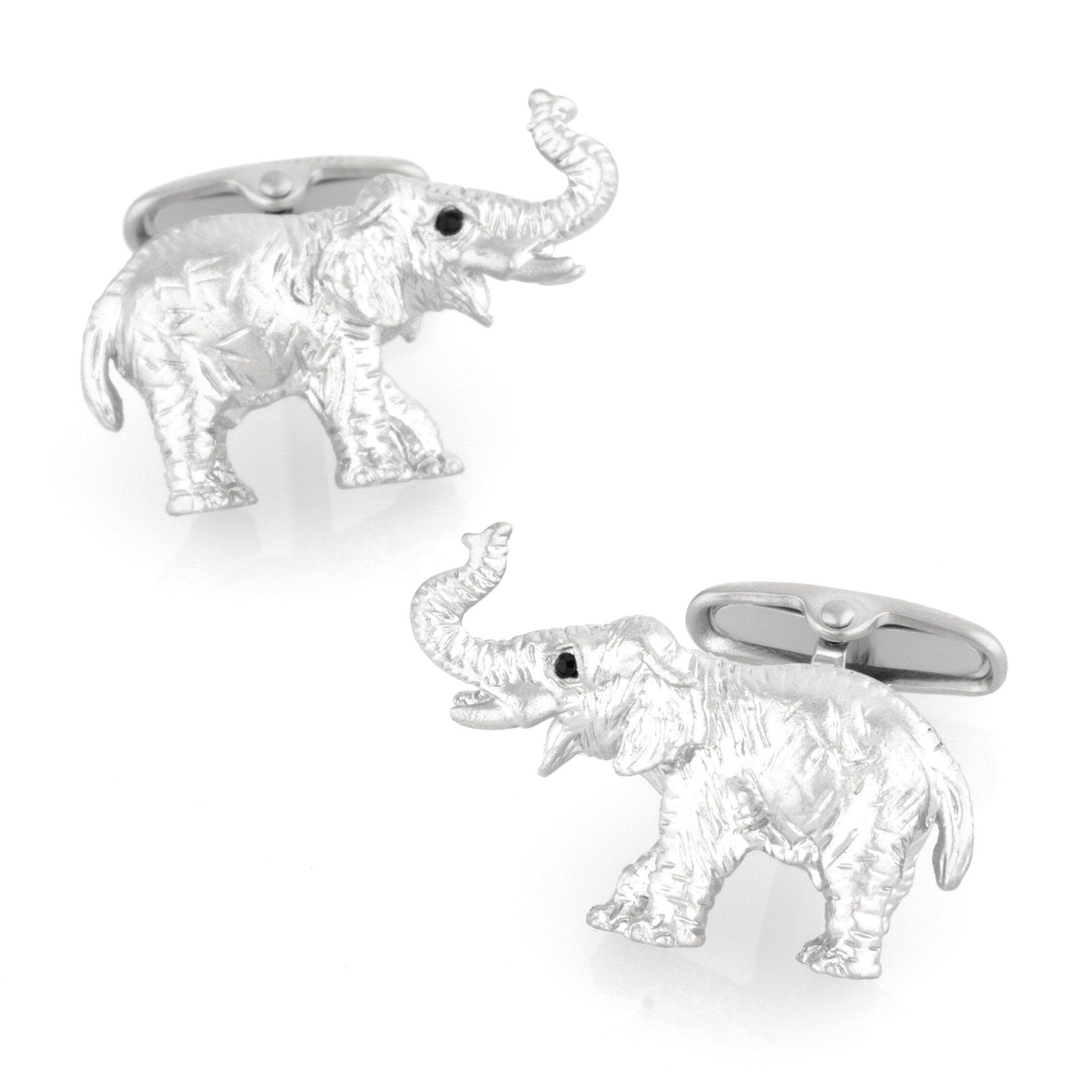 Brushed Silver Elephant Cufflinks Novelty Cufflinks Clinks Australia Brushed Silver Elephant Cufflinks
