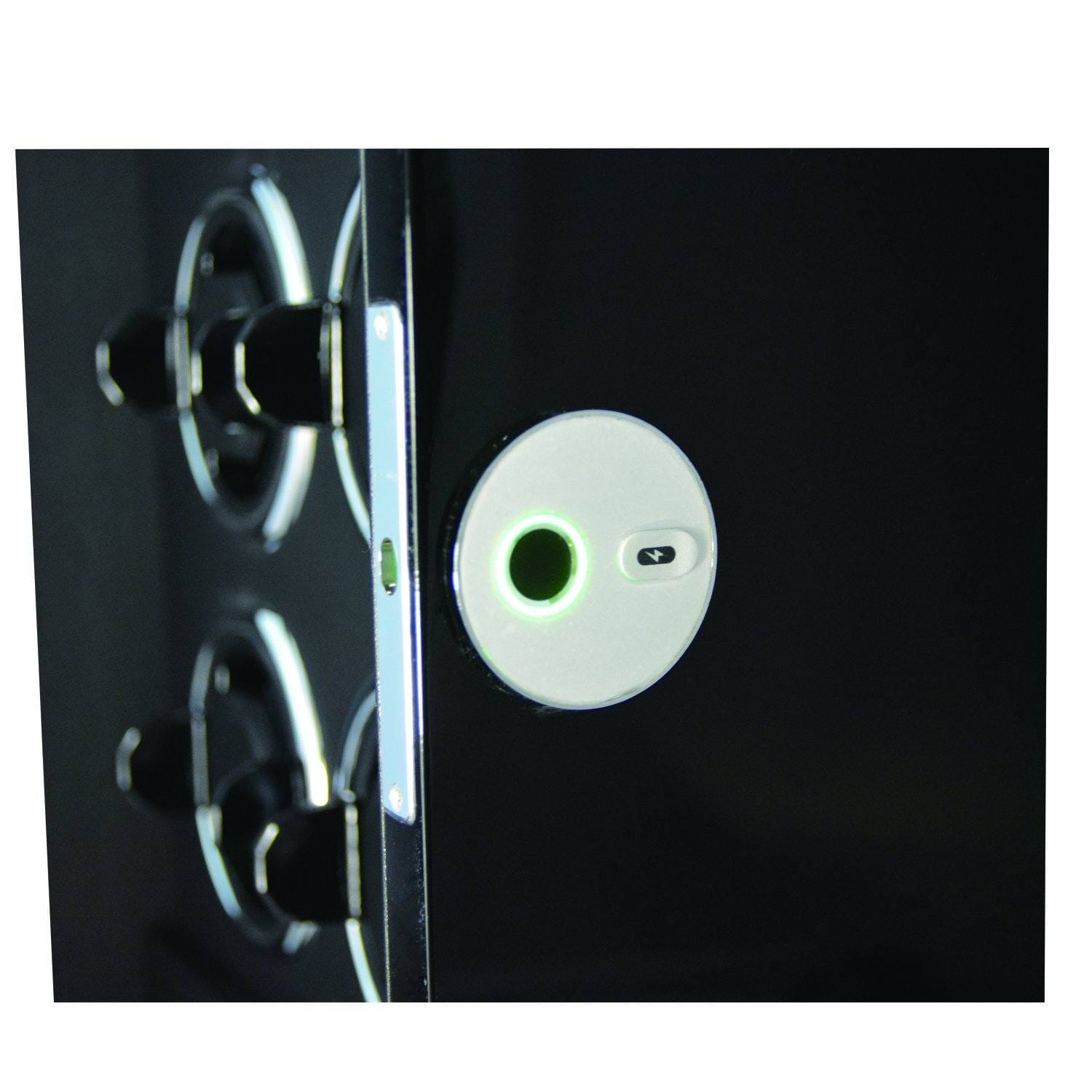 Yarra Watch Winder for 6 Watches + Drawer with Fingerprint Lock Watch Winder Boxes Clinks