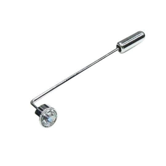 Crystal Solitaire Stick Pin Tie Bars Clinks