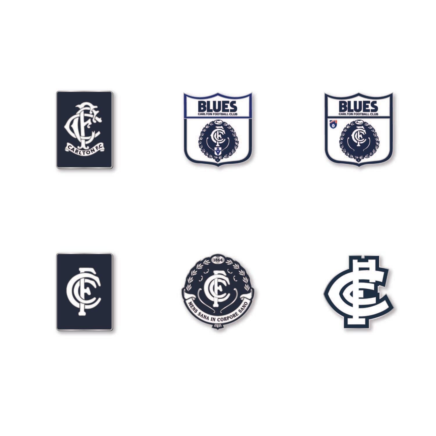 Carlton Blues AFL Pin Set Lapel Pin Clinks Default