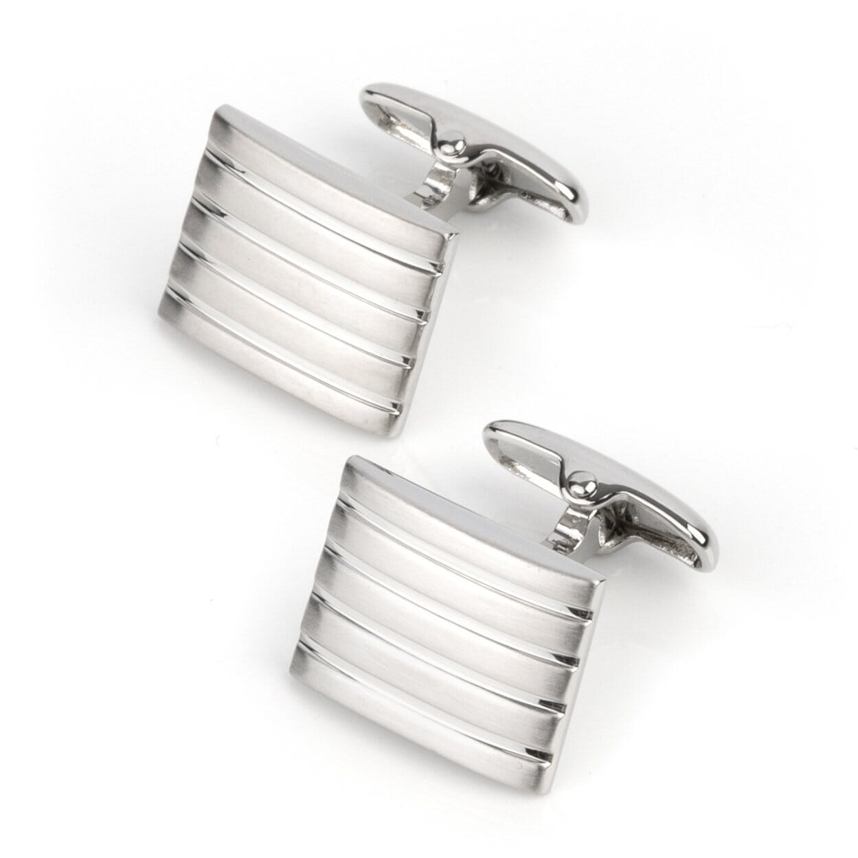 Silver Classic Groove Cufflinks Classic & Modern Cufflinks Clinks Australia