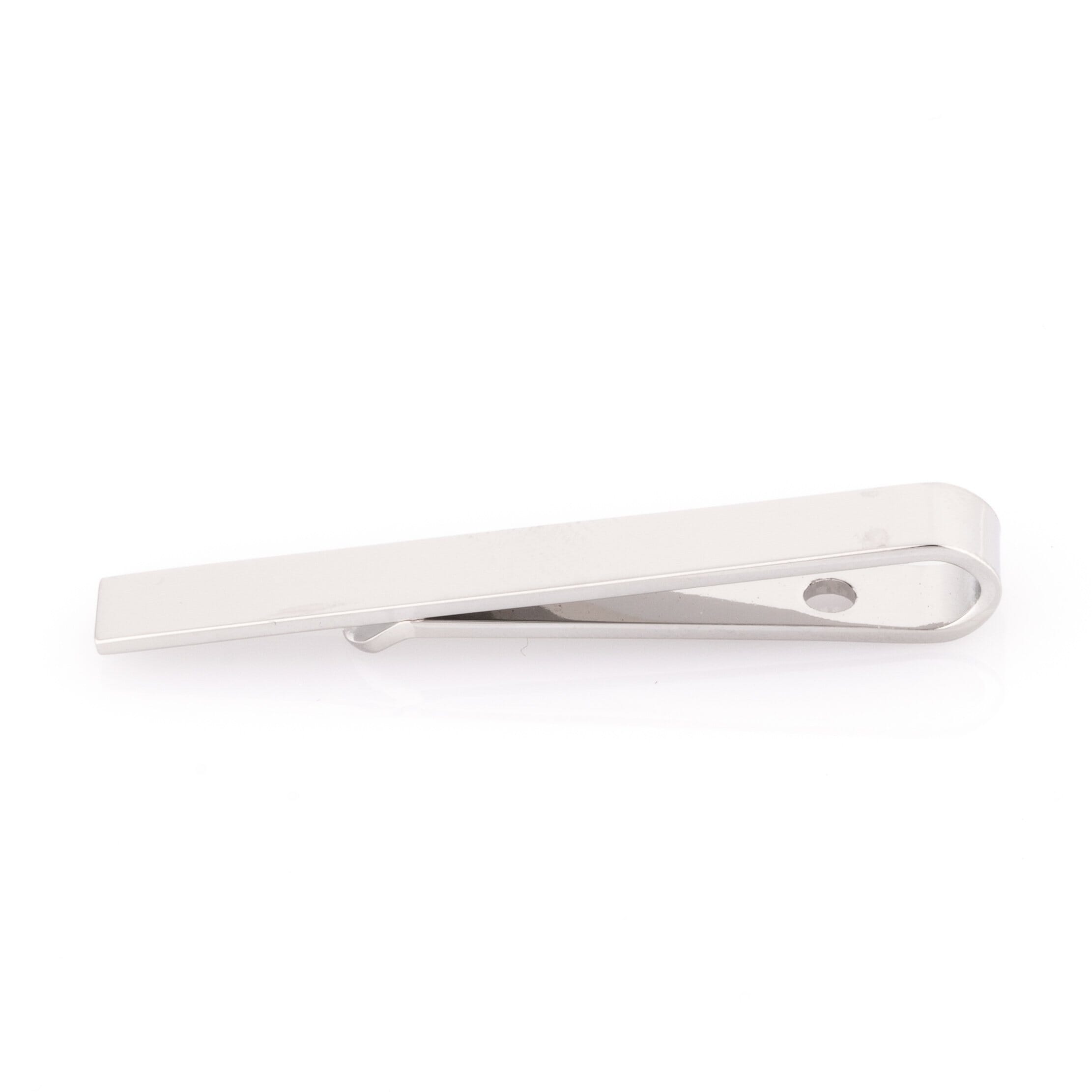 Shiny Silver Small Tie Bar Tie Clips Clinks