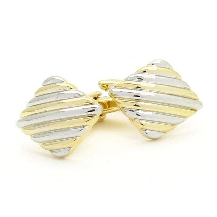 Silver/Gold Lined Cufflinks Classic & Modern Cufflinks Clinks Australia Silver/Gold Lined Cufflinks