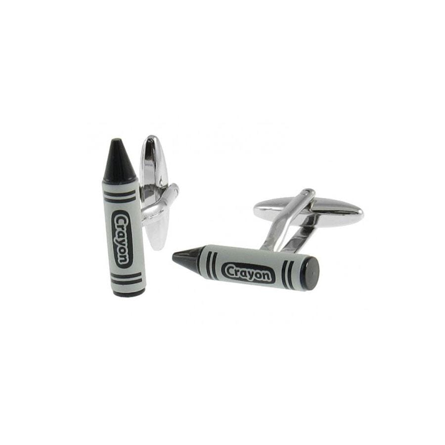 Black Crayon Cufflinks Novelty Cufflinks Clinks Australia Black Crayon Cufflinks
