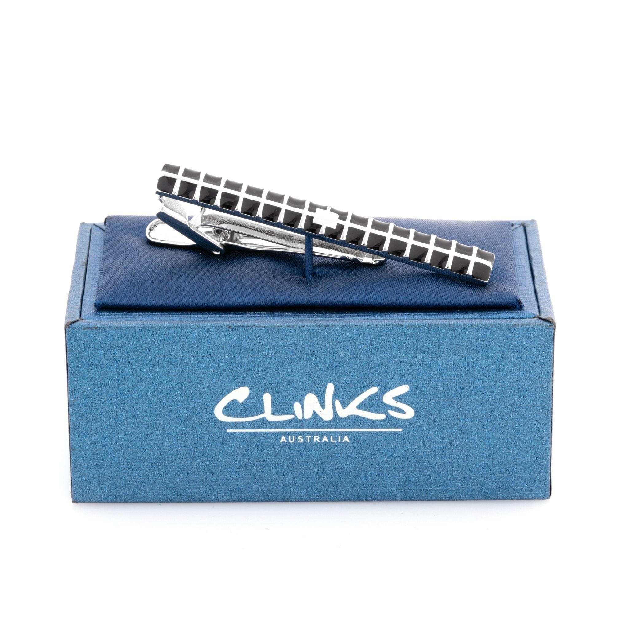 Black Multi Squares Tie Clip Tie Clips Clinks Australia