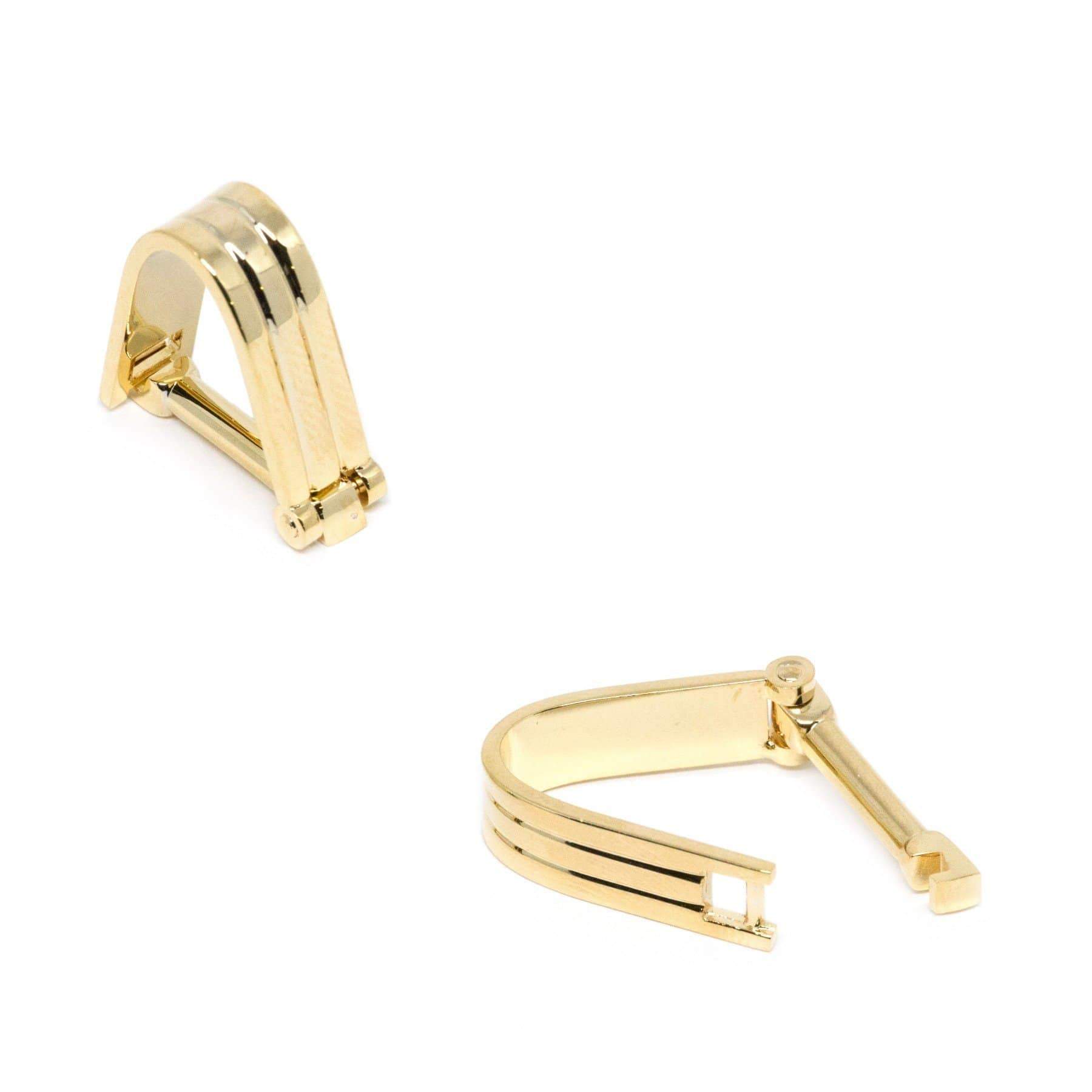 Wrap Around Gold Groove Cufflinks Classic & Modern Cufflinks Clinks Australia