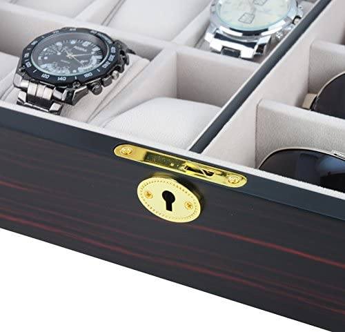 Ebony Wooden Watch Box, 6 Watch Box, 3 Sunglasses, Cuffed Watch Box, Clinks Australia Watch Box, Ebony Watch Boxes on Cuffed, Australia Watch Box, Watch Storage Box, Watch Display Box, 6 Slots Watch Box + 3 Sunglasses, Watch Boxes for 6 , Ebony Watch Box, Wooden Watch Box, Ebony, CB5065, Clinks, Clinks Australia, Cuffed