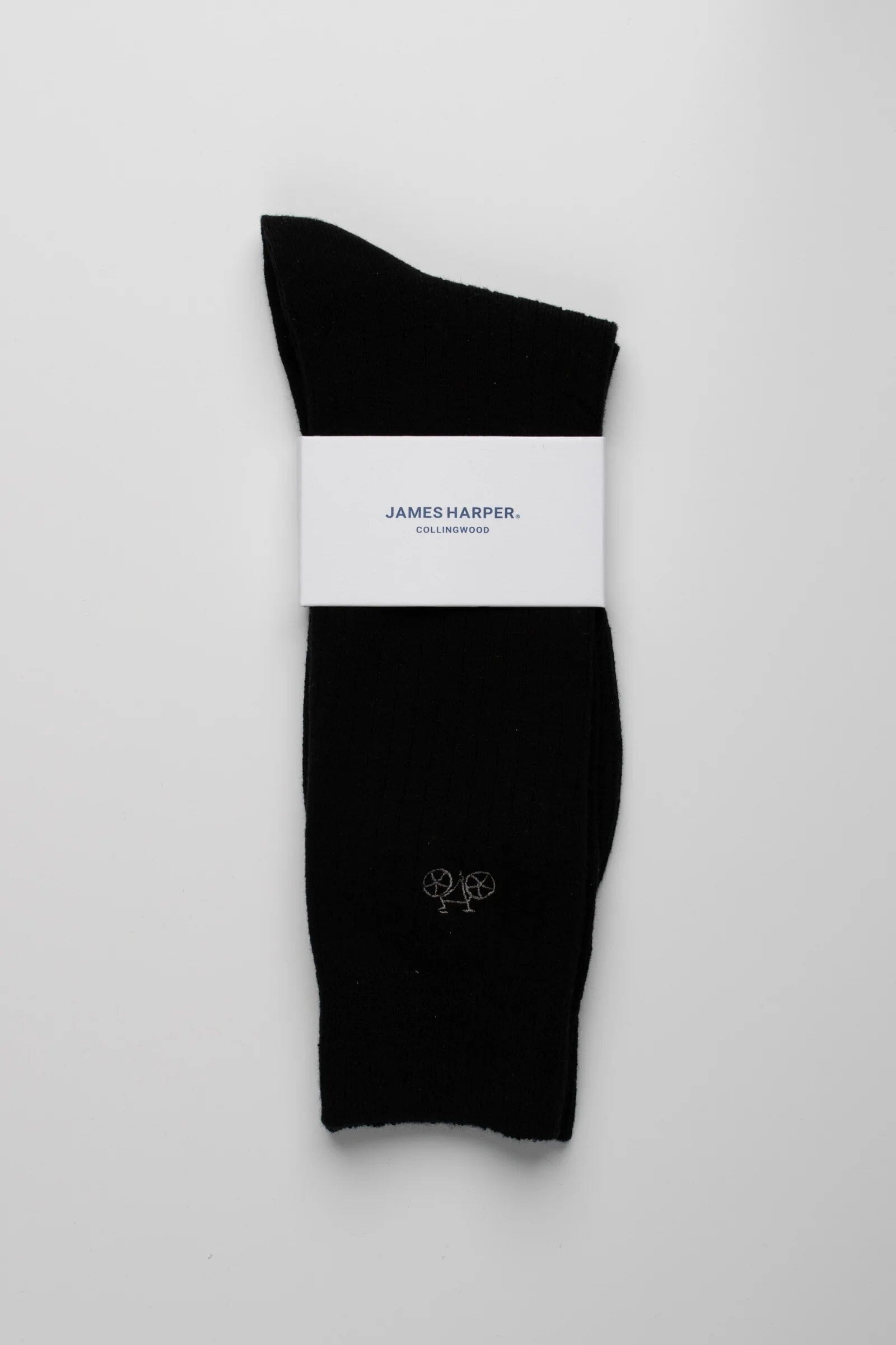 Black Ribbed Socks Socks Clinks