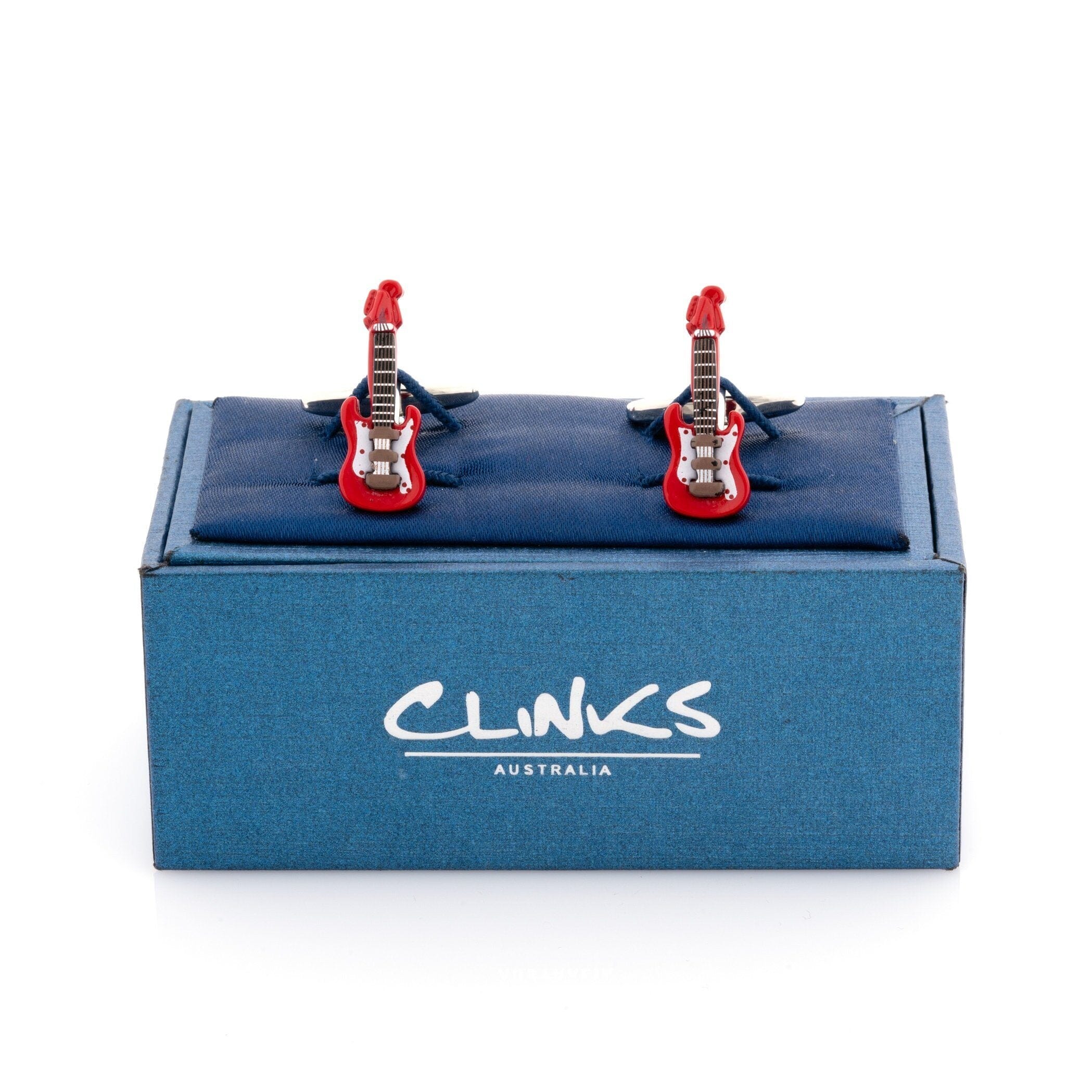Red Electric Guitar Cufflinks Novelty Cufflinks Clinks Australia