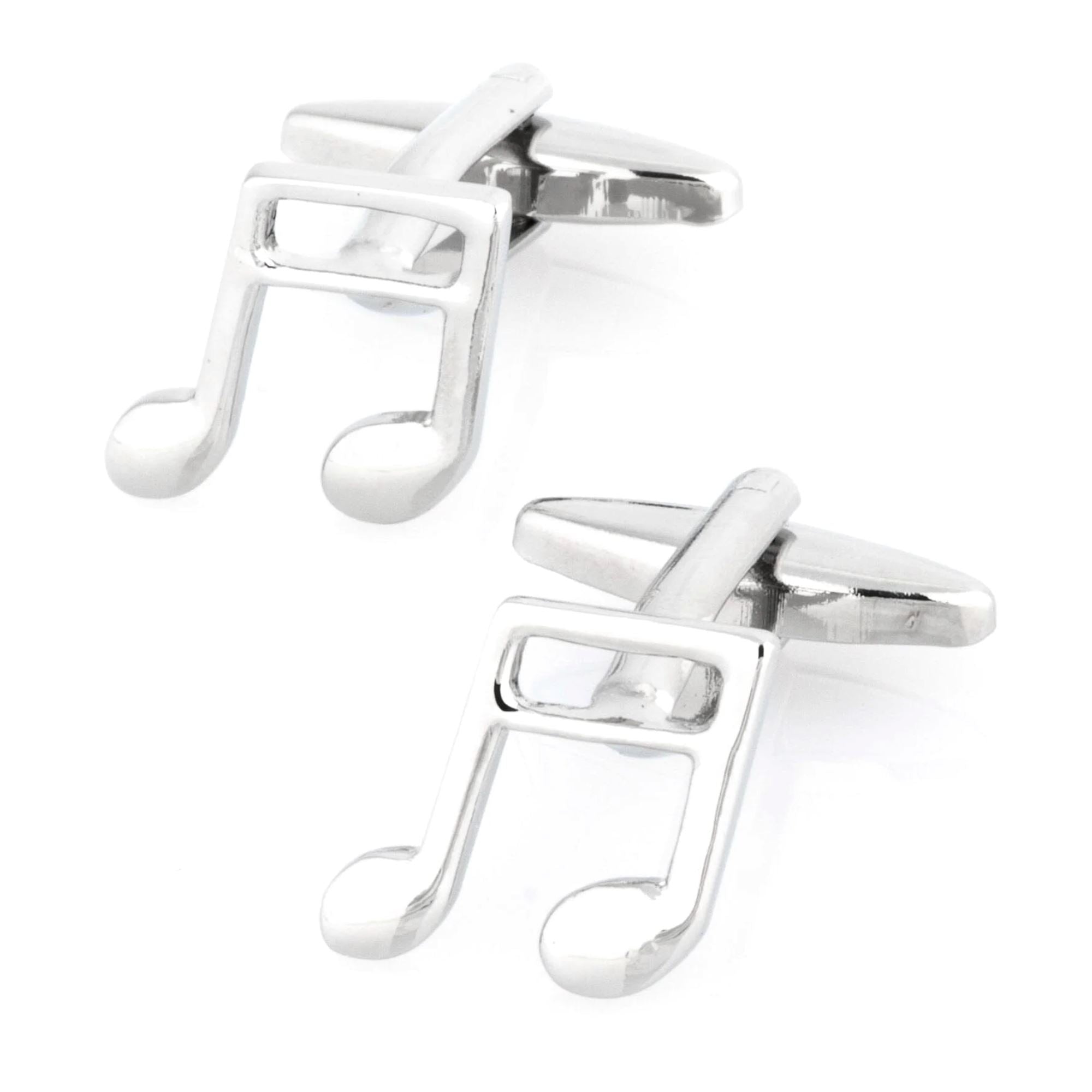 Musical Note Silver Cufflinks Novelty Cufflinks Clinks Australia