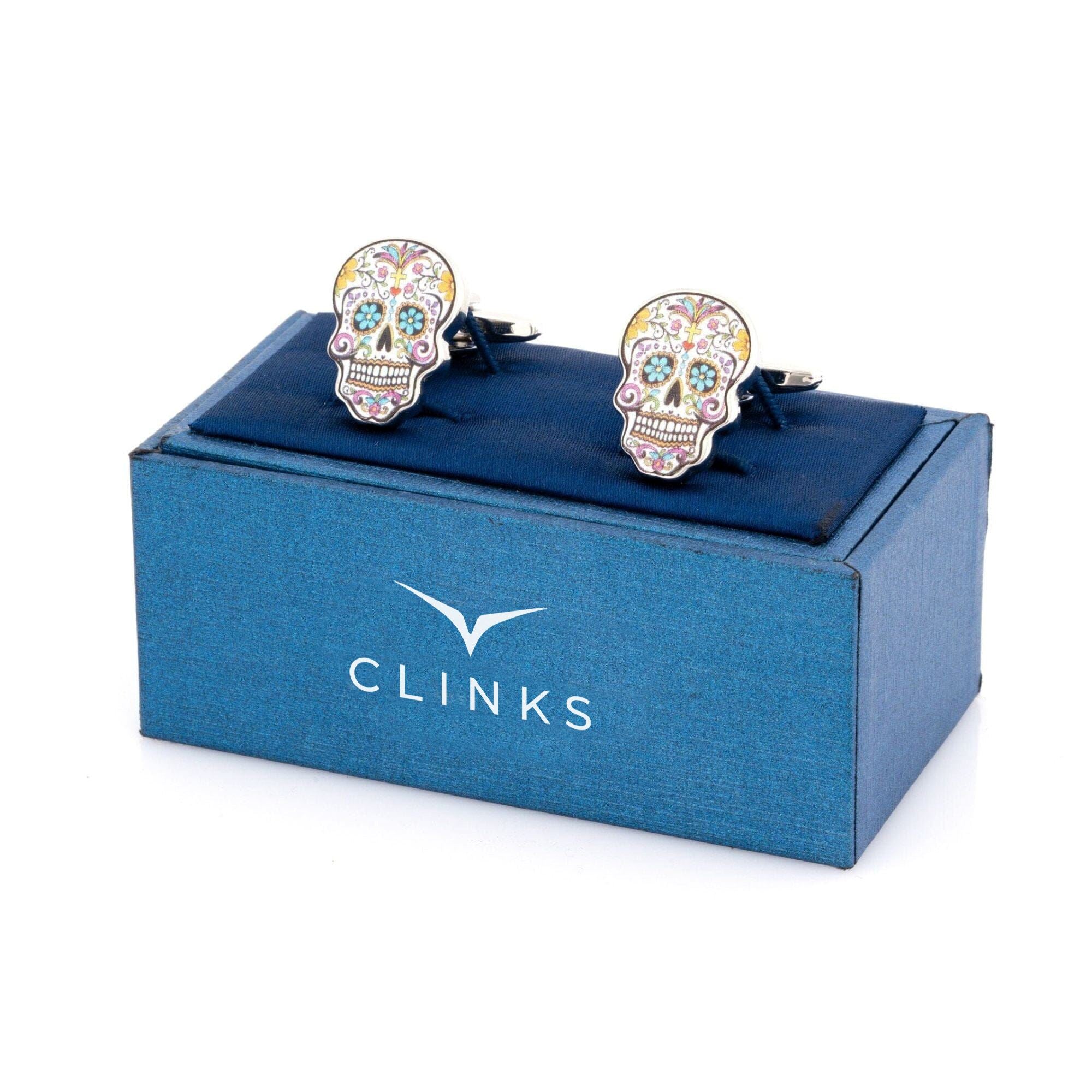 Flower Skull Calavera Cufflinks Novelty Cufflinks Clinks Australia
