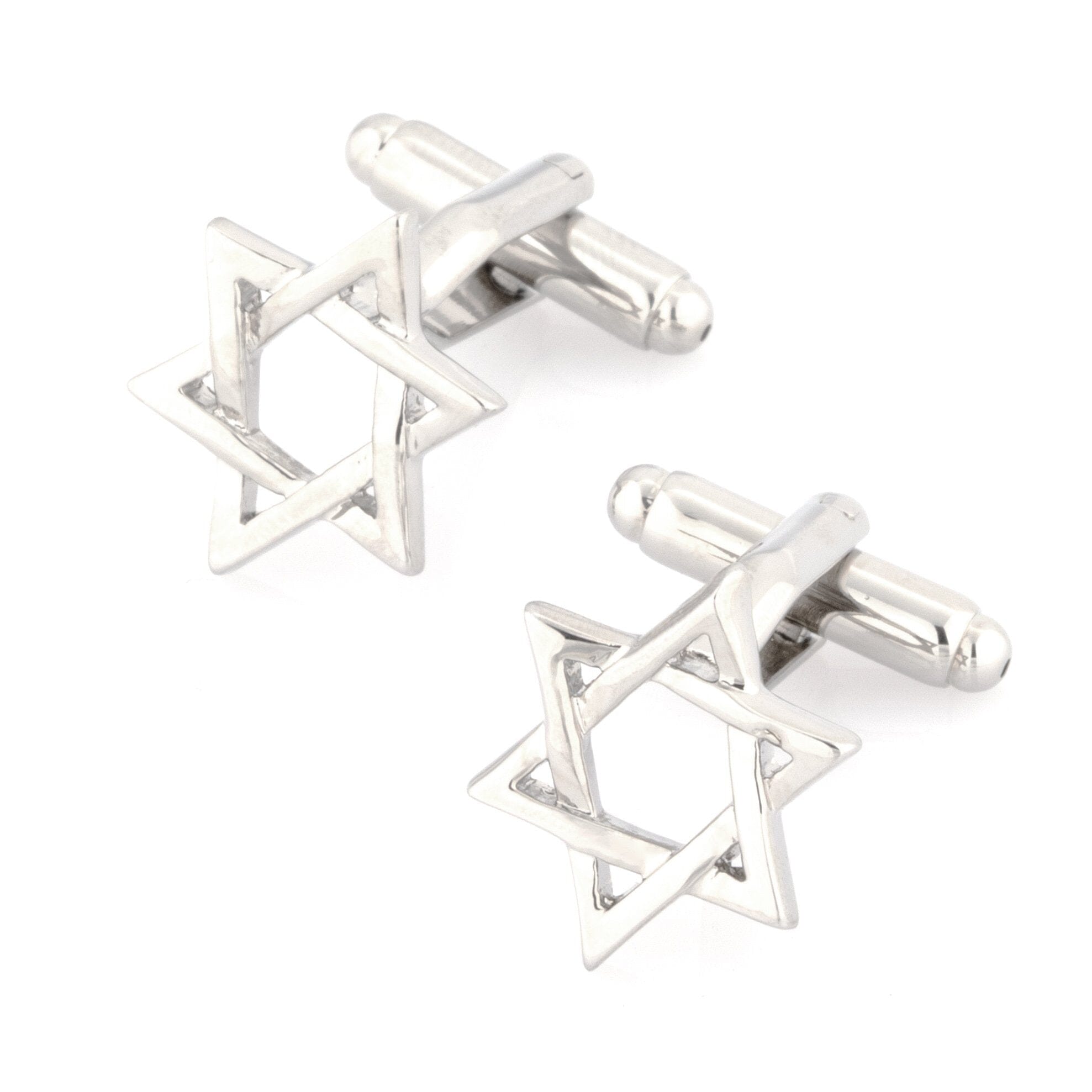 Silver Star of David Cufflinks Novelty Cufflinks Clinks Australia
