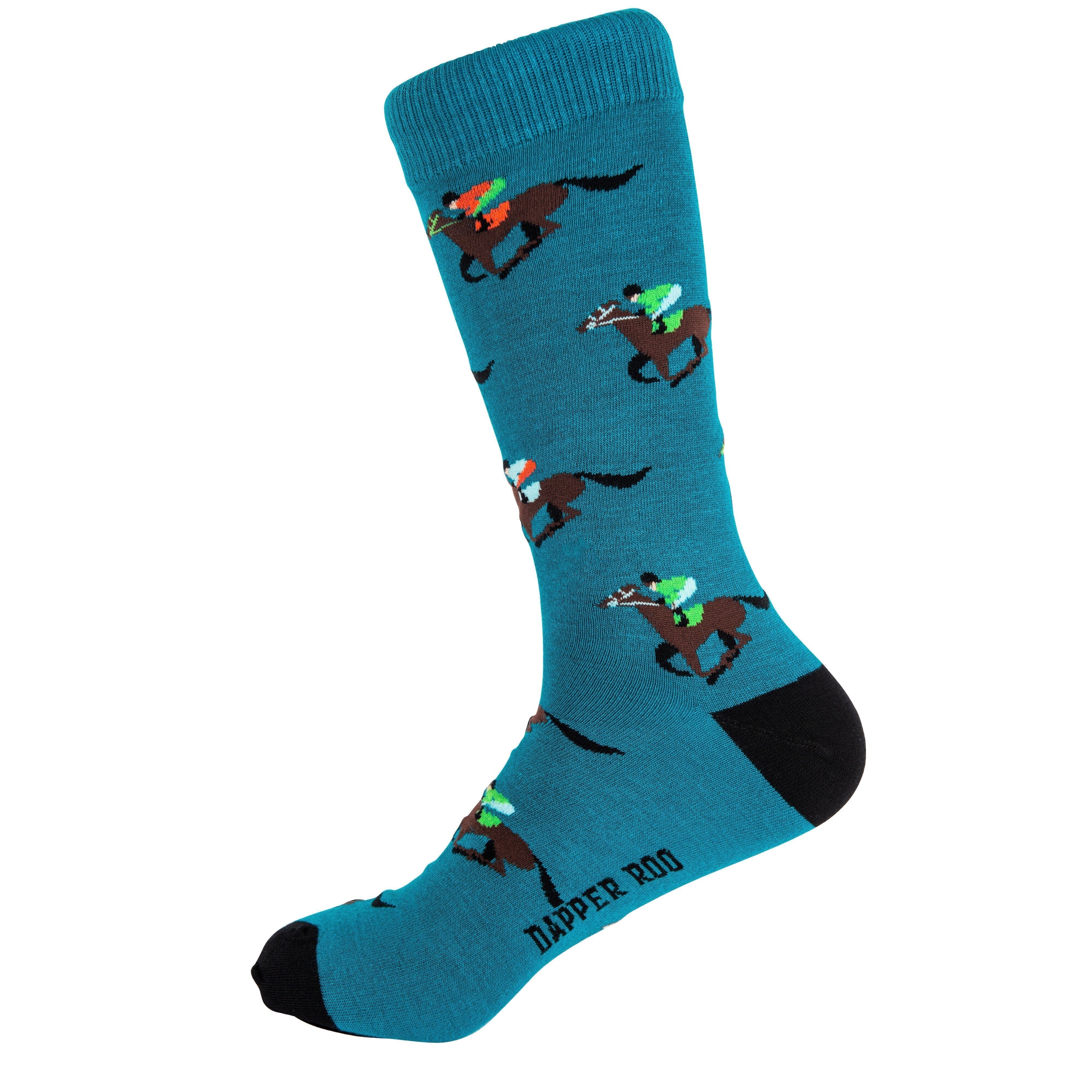 At the Races Horse & Jockey Bamboo Socks by Dapper Roo Socks Dapper Roo