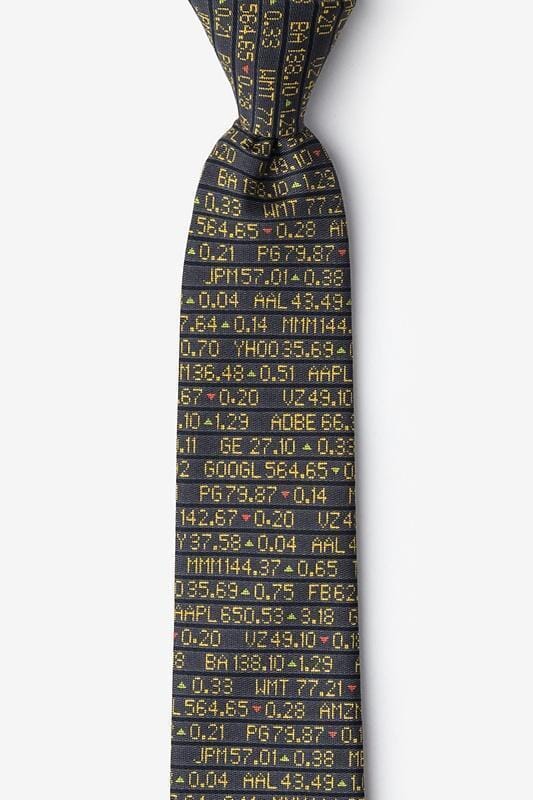 Stock Ticker Skinny Tie Ties Clinks Australia