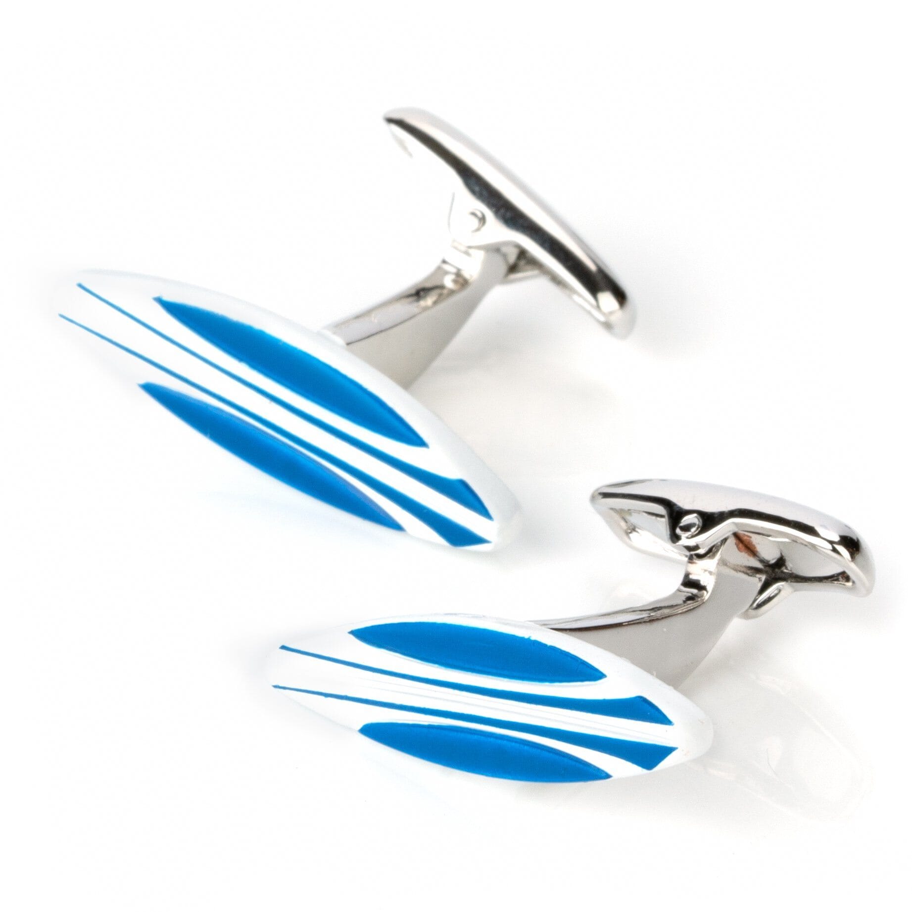 Blue/White Surfboard Cufflinks Novelty Cufflinks Clinks Australia