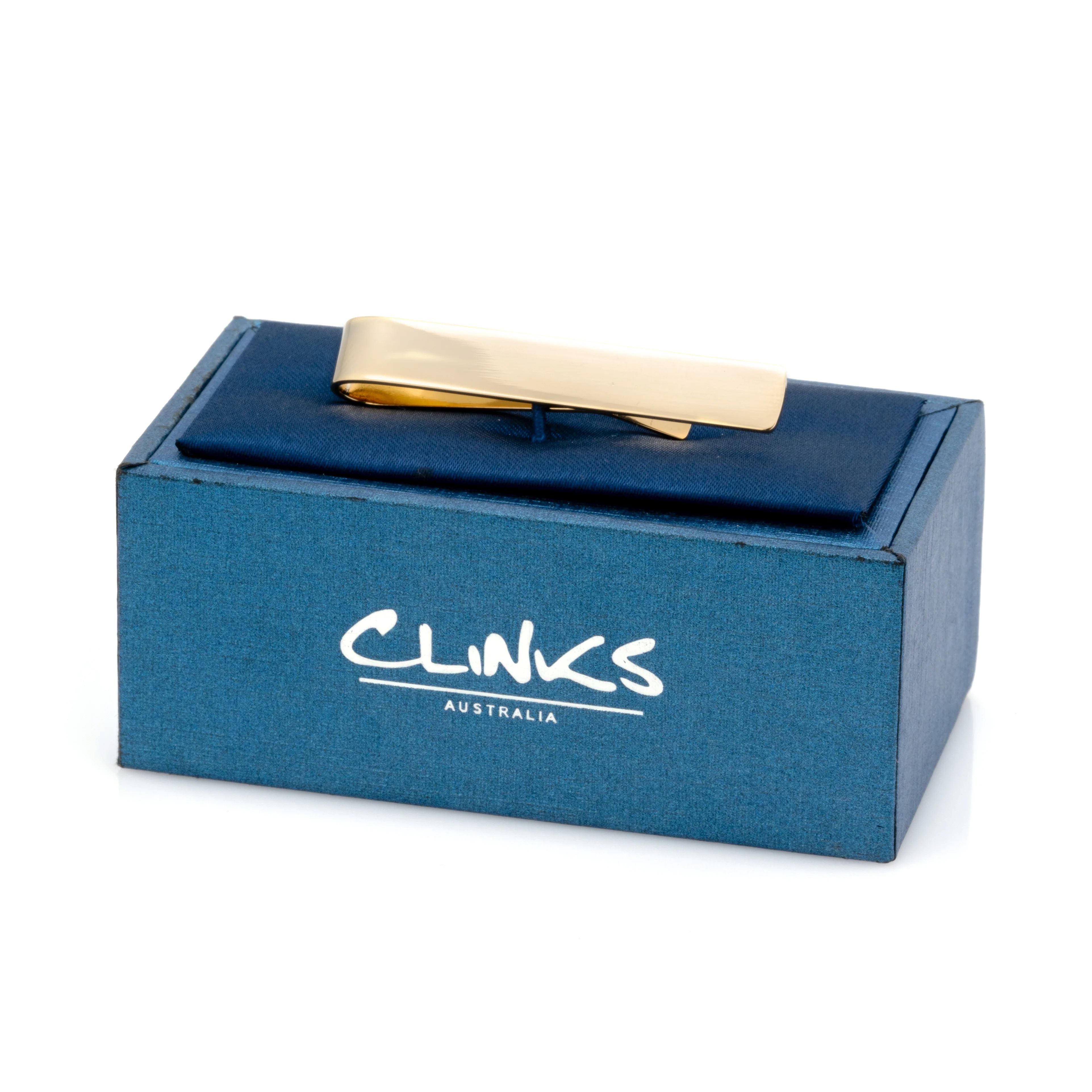 Shiny Gold Tie Bar 50mm Tie Clips Clinks