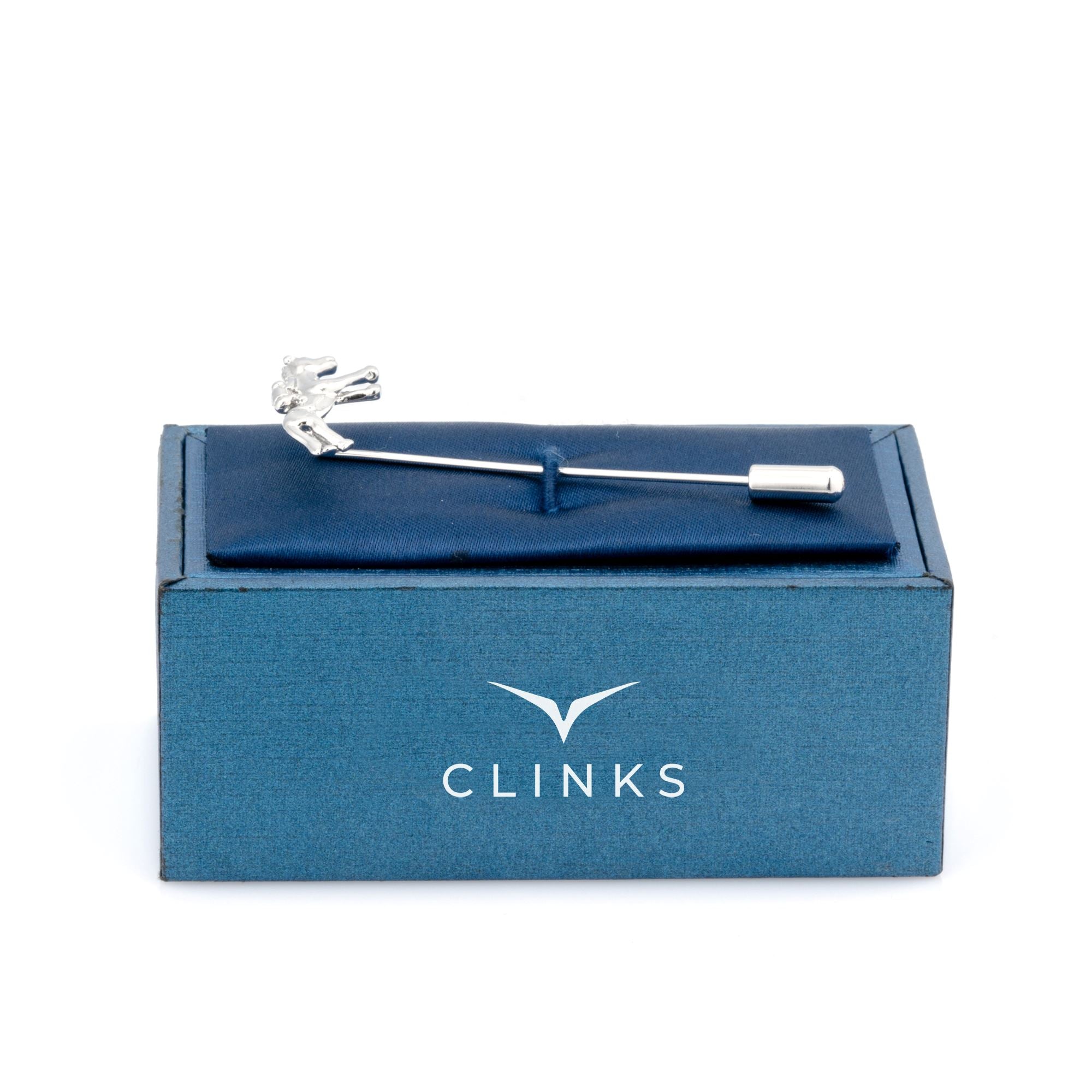 Melbourne Cup Horse Racing Silver Stick Pin Lapel Pin Clinks