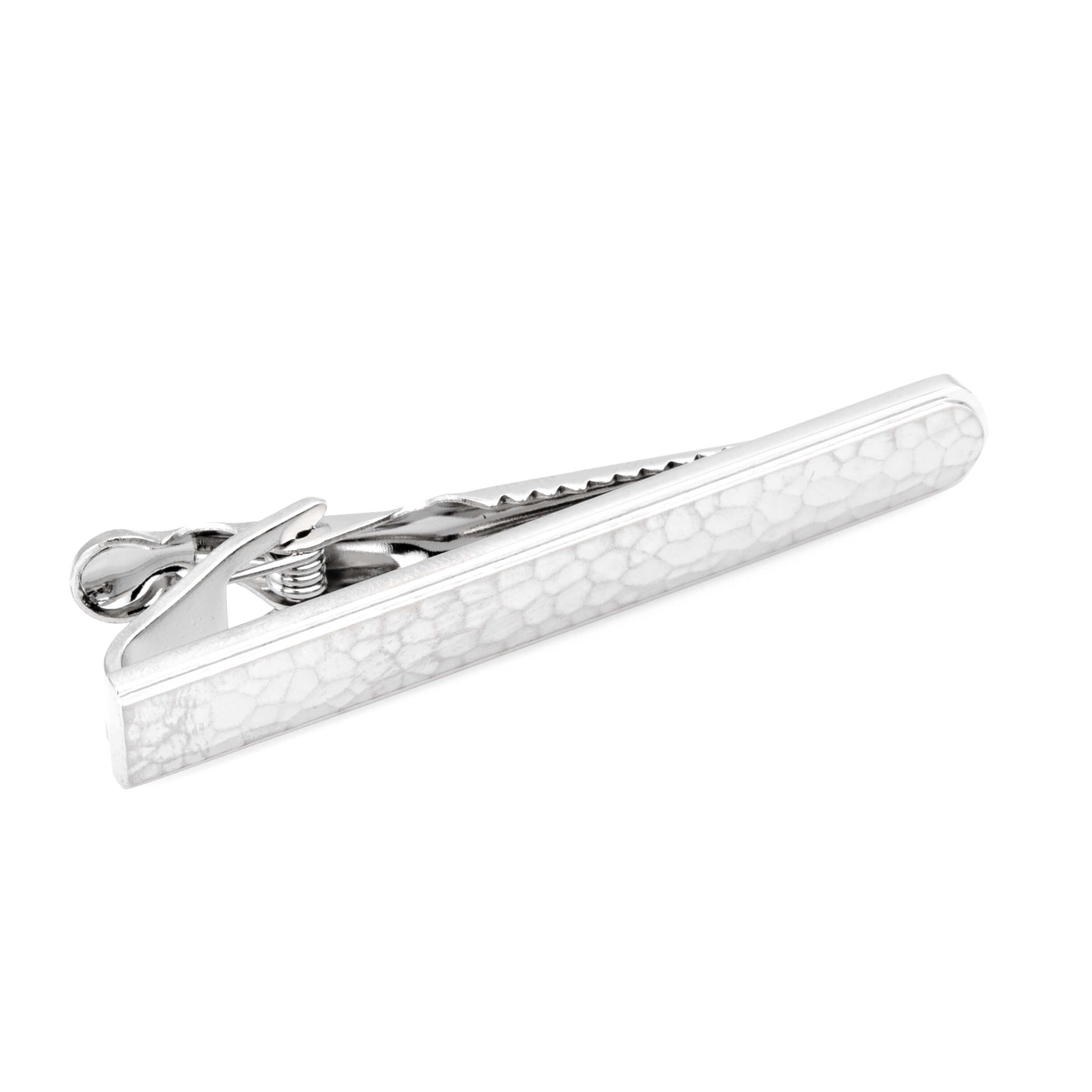 Scored Earth Matte Silver Tie Clip, Tie Bars, Tie Clips, Men's Tie Bars, TC1400, Silver, Classic & Modern Tie Clip, Classic & Modern Tie Bars, Cuffed, Clinks, Clinks Australia