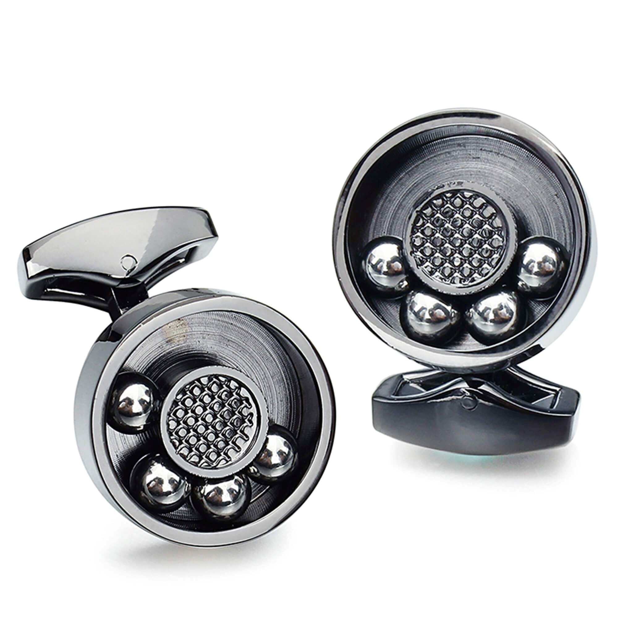 Moving Ball Bearing Cufflinks Gunmetal Novelty Cufflinks Clinks Australia