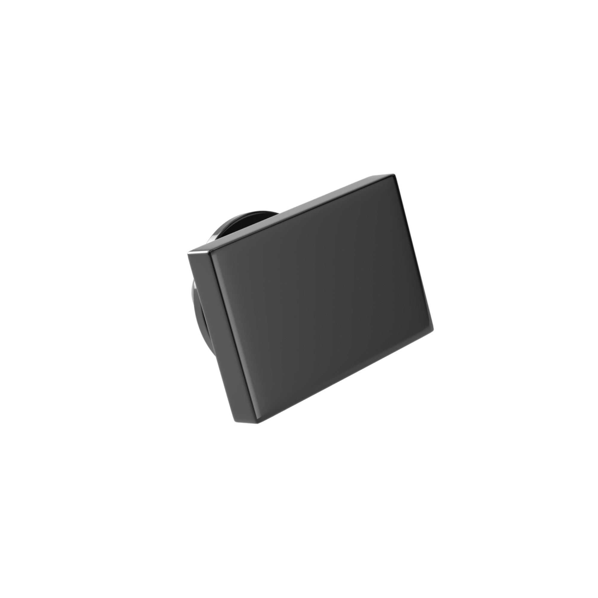 Rectangle Shiny Black Engravable Lapel Pin