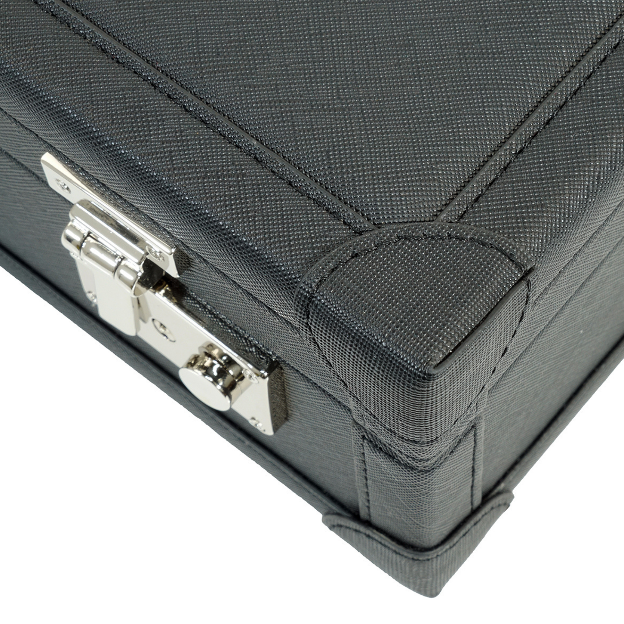 12 Slots Black Leather Watch Case