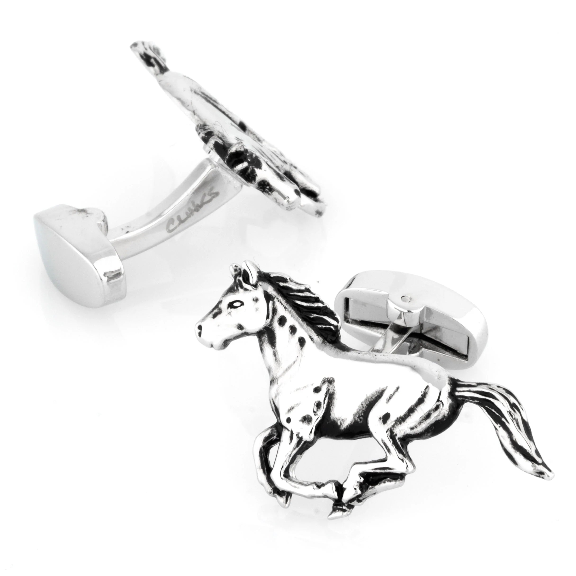 Silver Galloping Horses Cufflinks