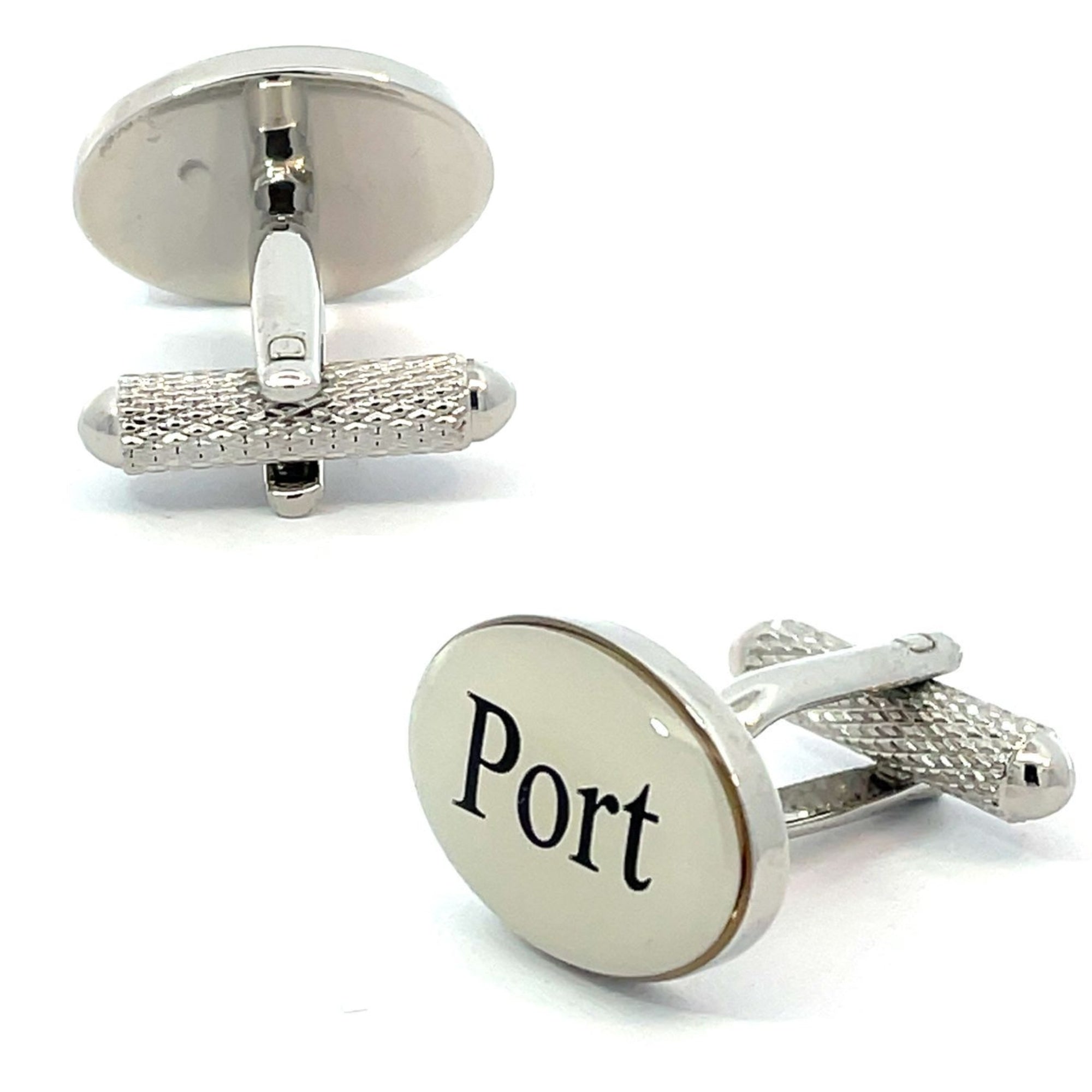 Port  Starboard Black/White Cufflinks