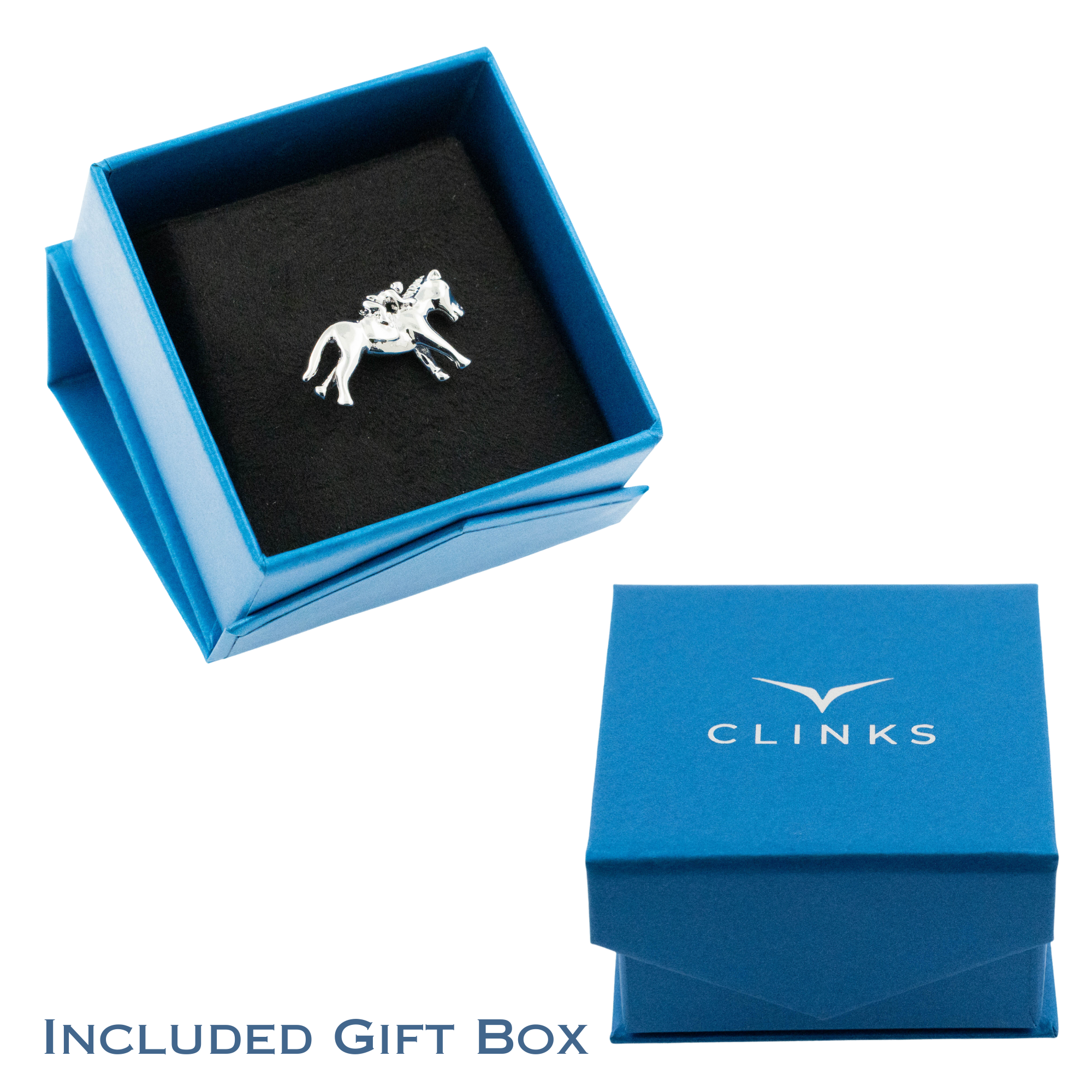 Square Brushed Gold Engravable Lapel Pin