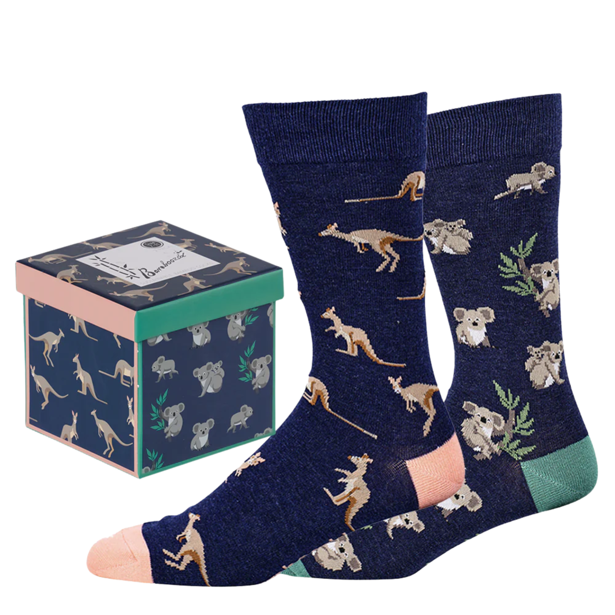 Mens Native Animals 2pk Gift Set Bamboo Socks