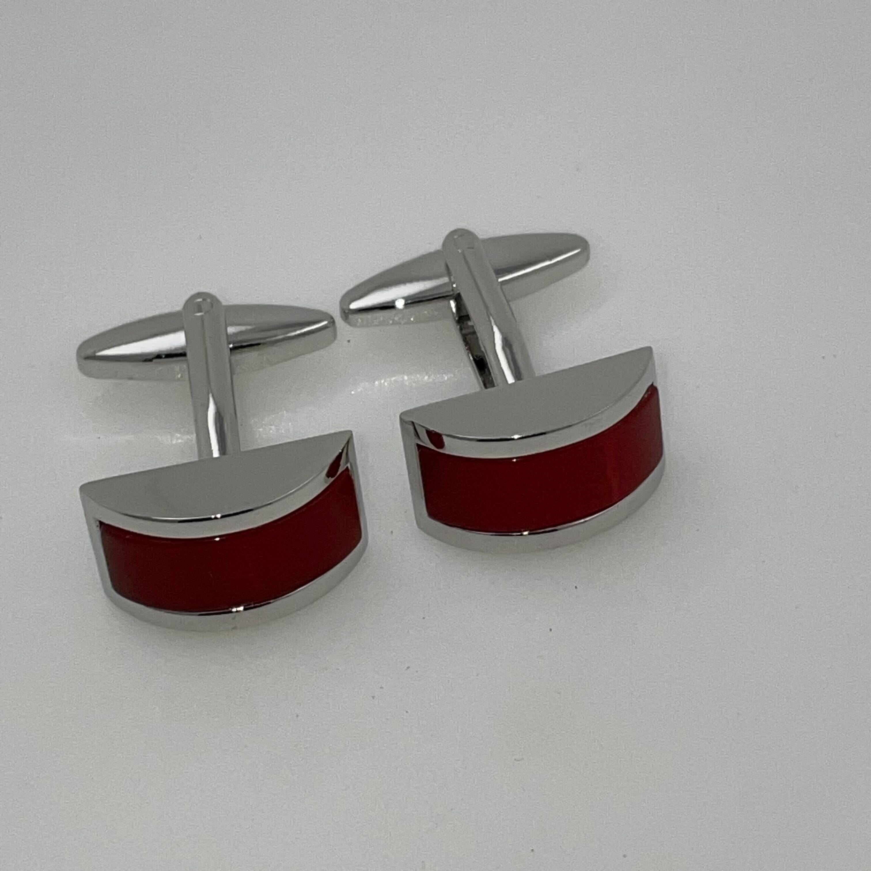 Burnt Orange Cateye Cufflinks Classic & Modern Cufflinks Clinks Australia 