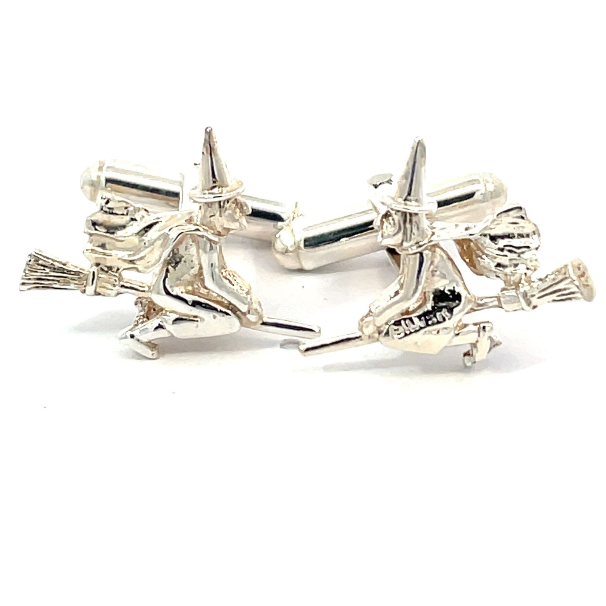 Solid Silver Witches Cufflinks