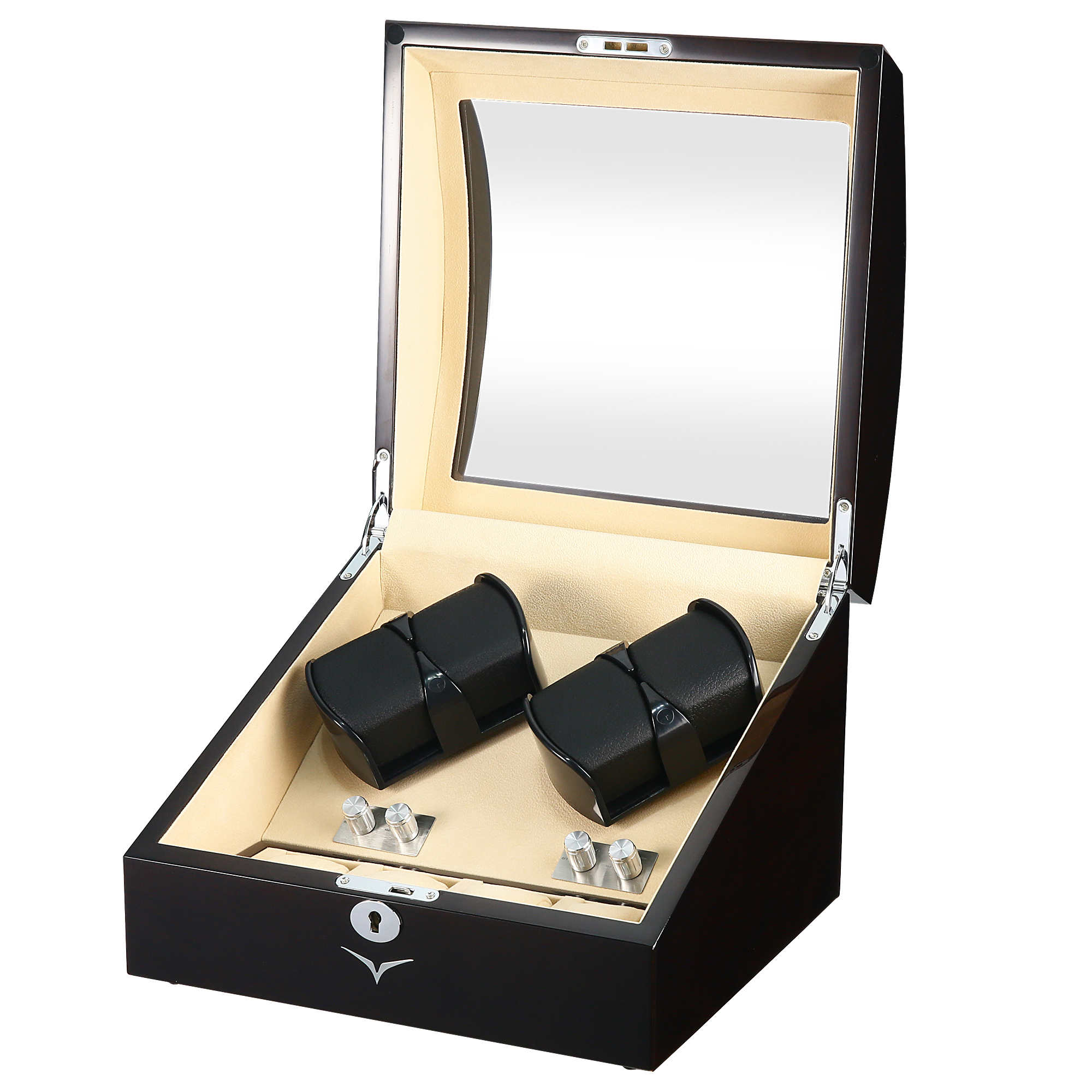 Seconds - Avoca Watch Winder Box 4 + 4 Watches in Mahogany (J)