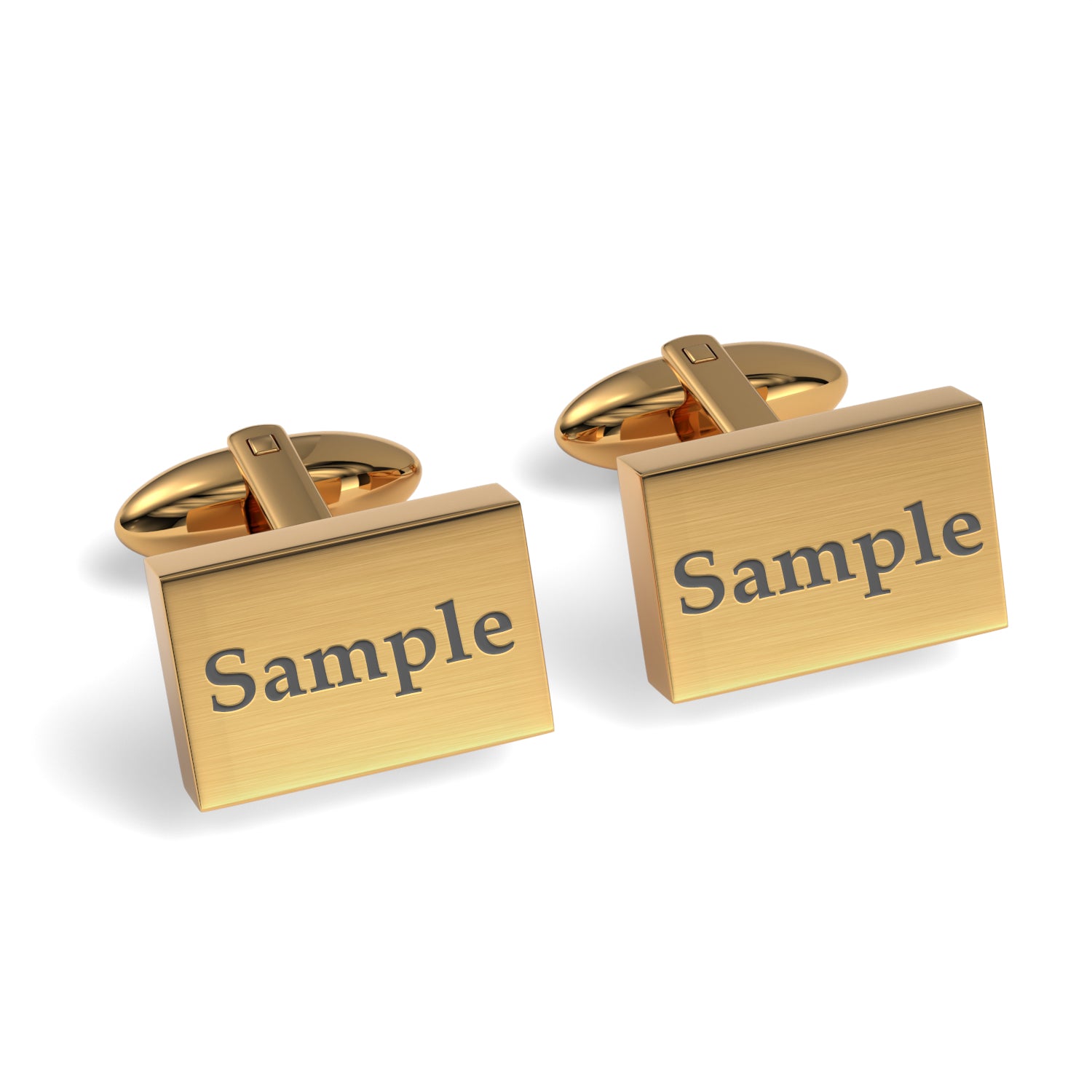 Engraved Words Custom Rectangle Cufflinks