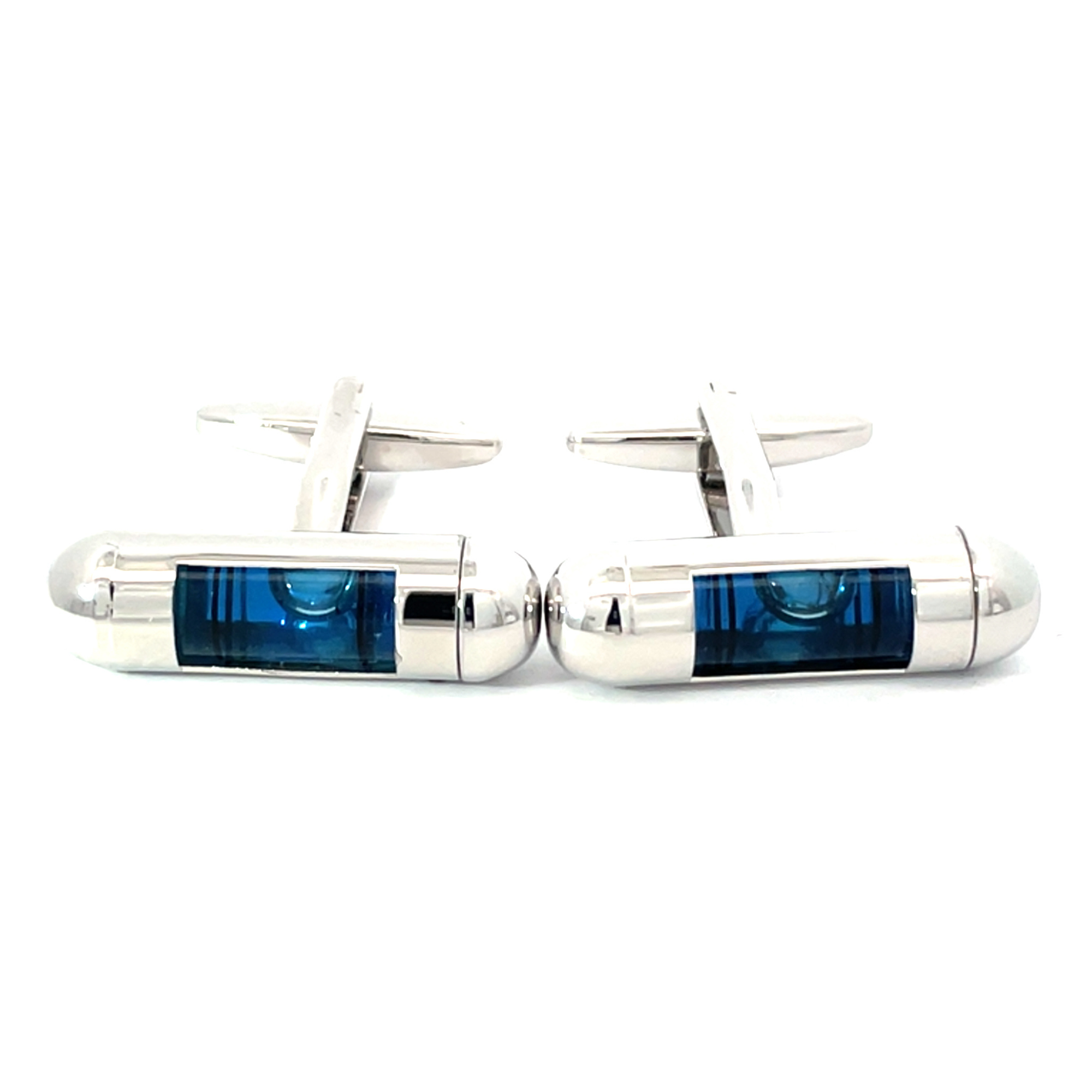 Blue Spirit Level Cufflinks