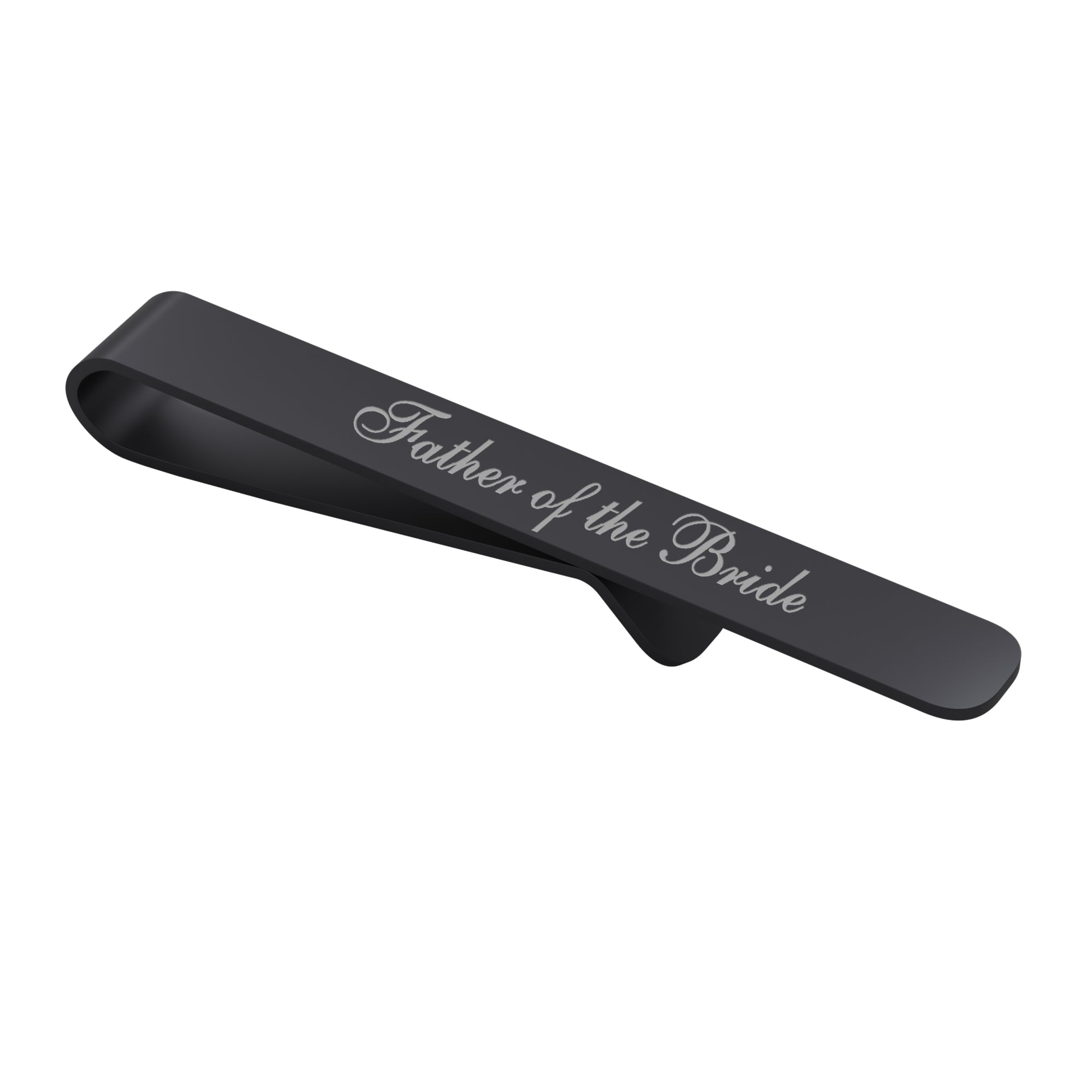 Wedding Role Father of the Bride Engraved Tie Bar