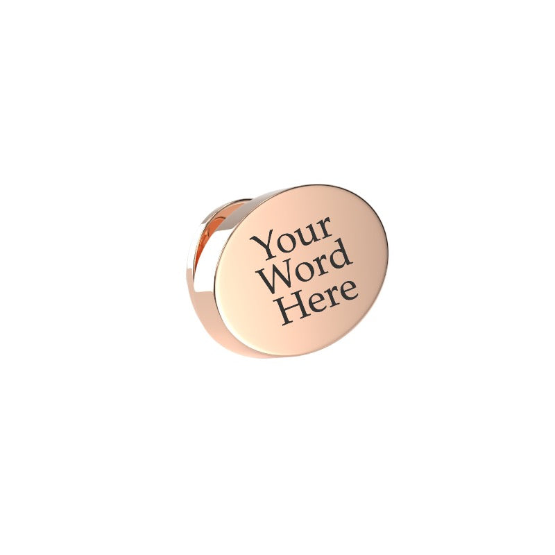 Custom Word Engraved Oval Lapel Pin