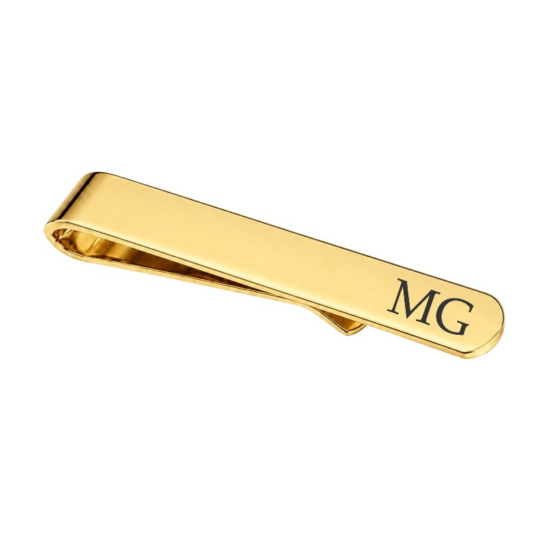 Initials Engraved Tie Bar