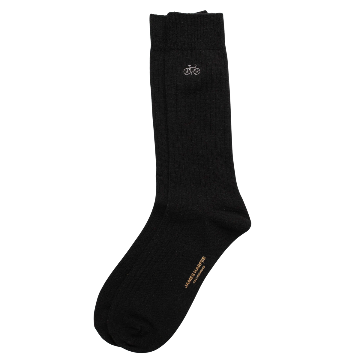 Black Ribbed Socks