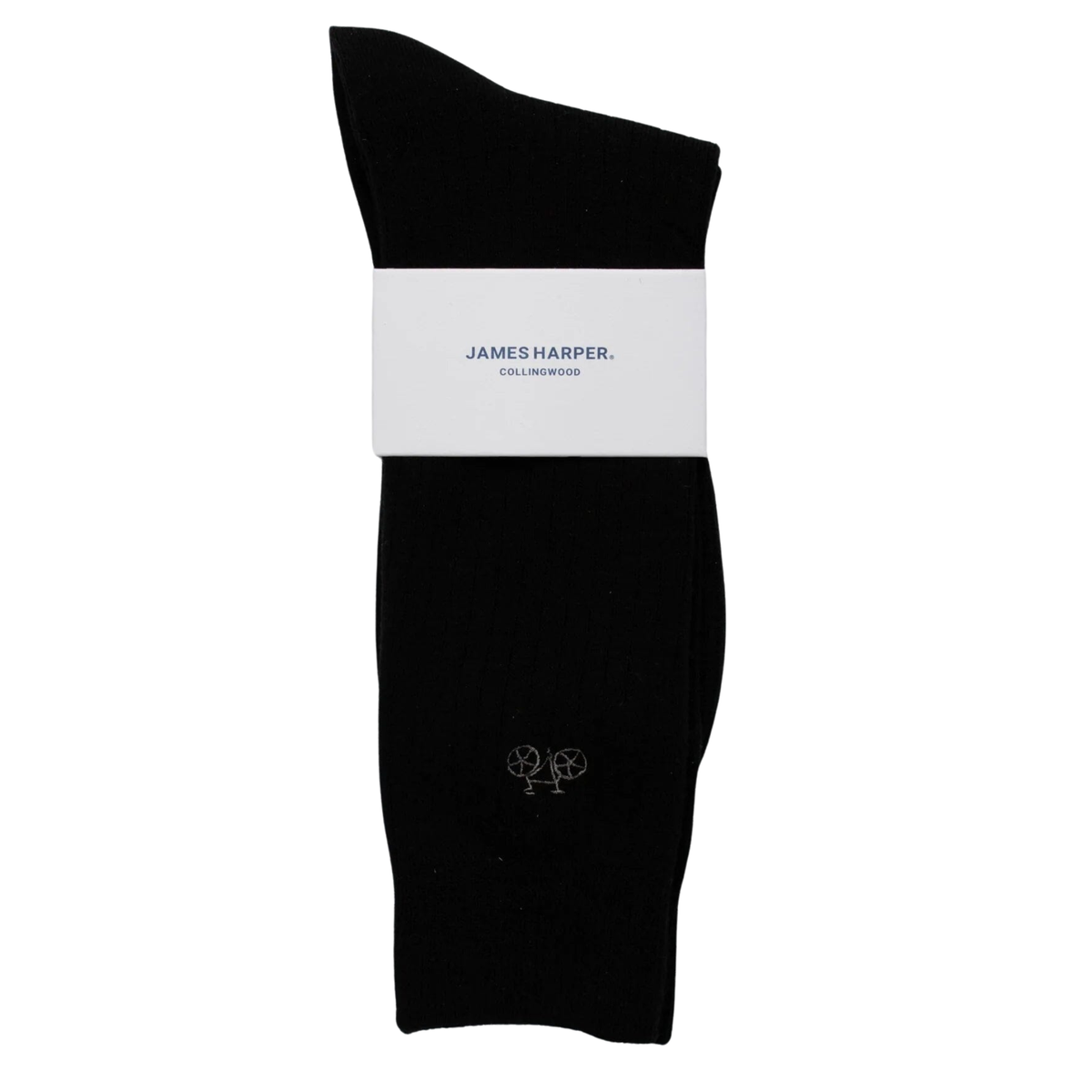 Black Ribbed Socks