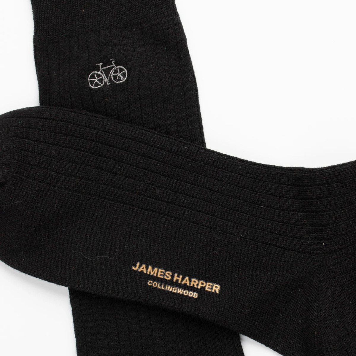 Black Ribbed Socks
