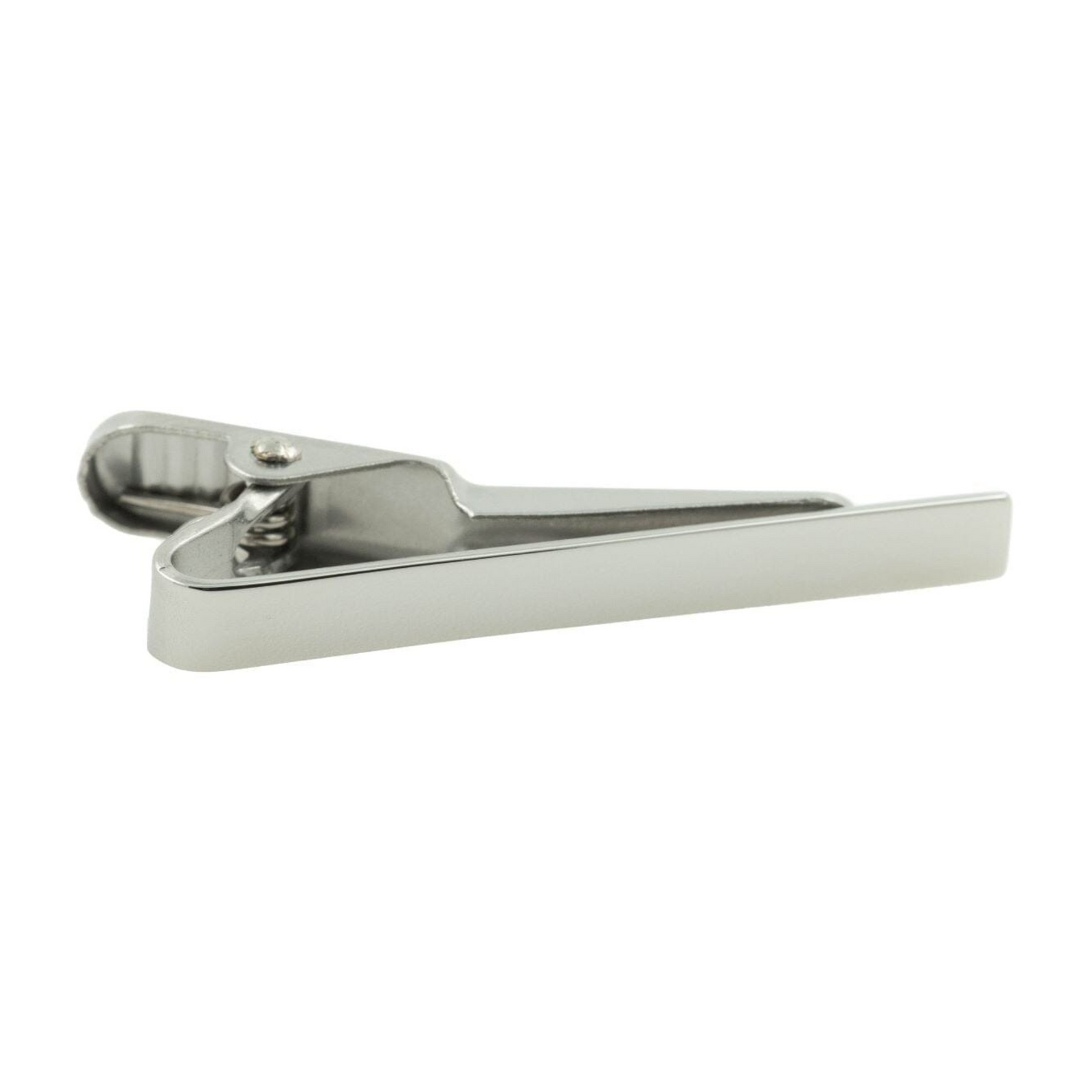 Small Shiny Silver Tie Clip 40mm
