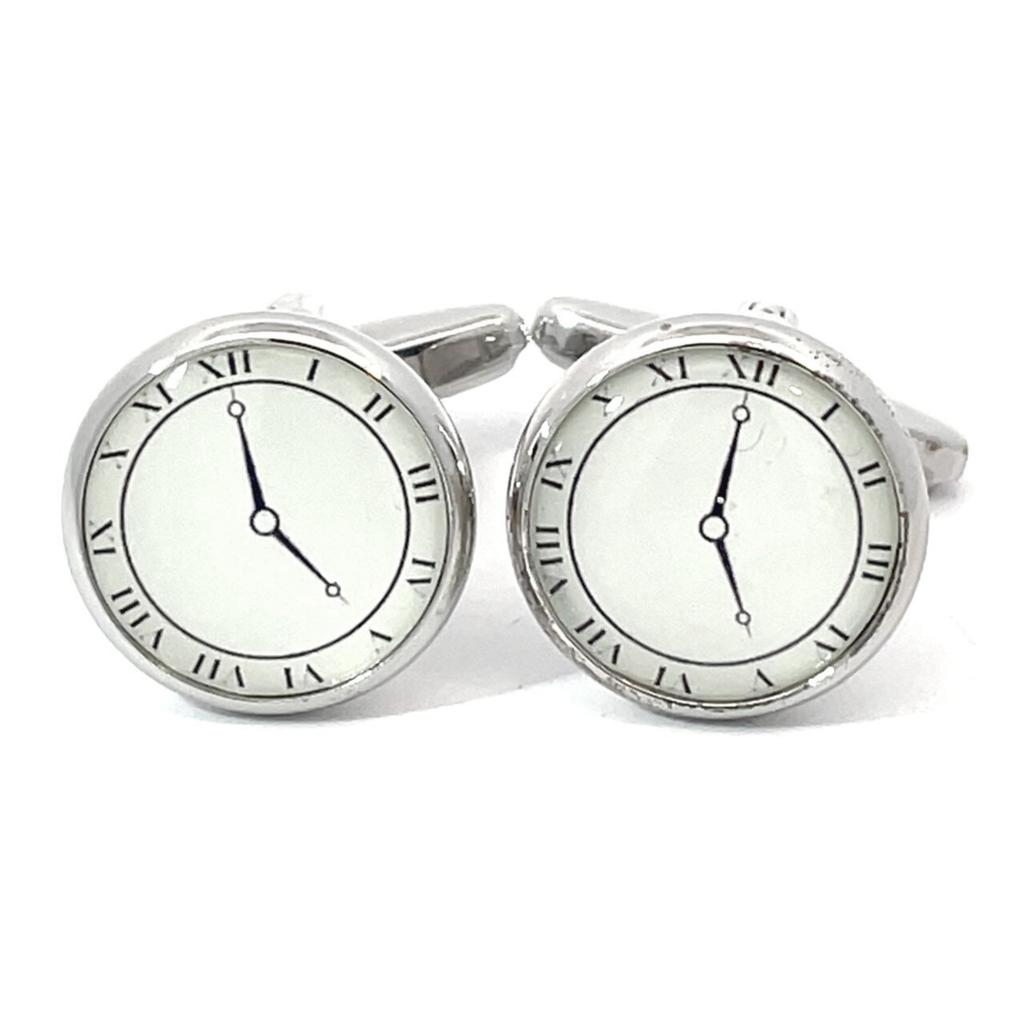 Roman Numeral Clock-Face Cufflinks