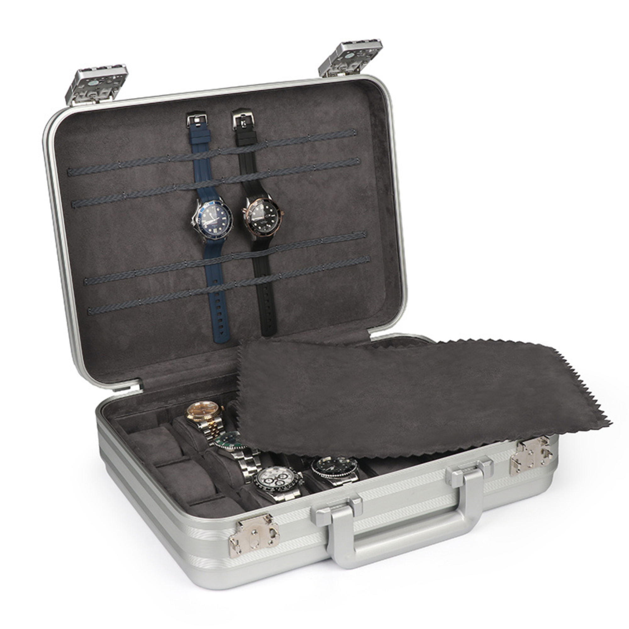 18 Slot Aluminium Watch Travel Case with Lock