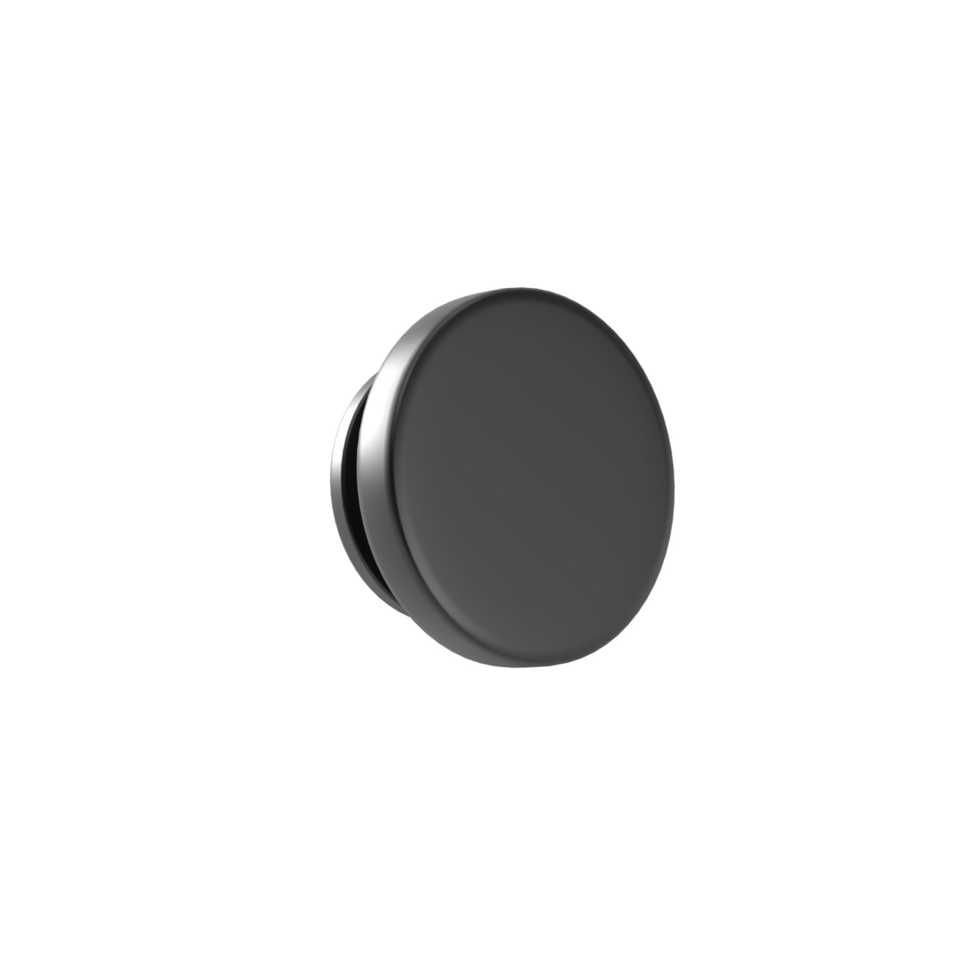 Round Brushed Black Engravable Lapel Pin