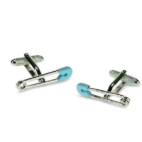Safety Pin Blue Cufflinks Novelty Cufflinks Clinks Australia 