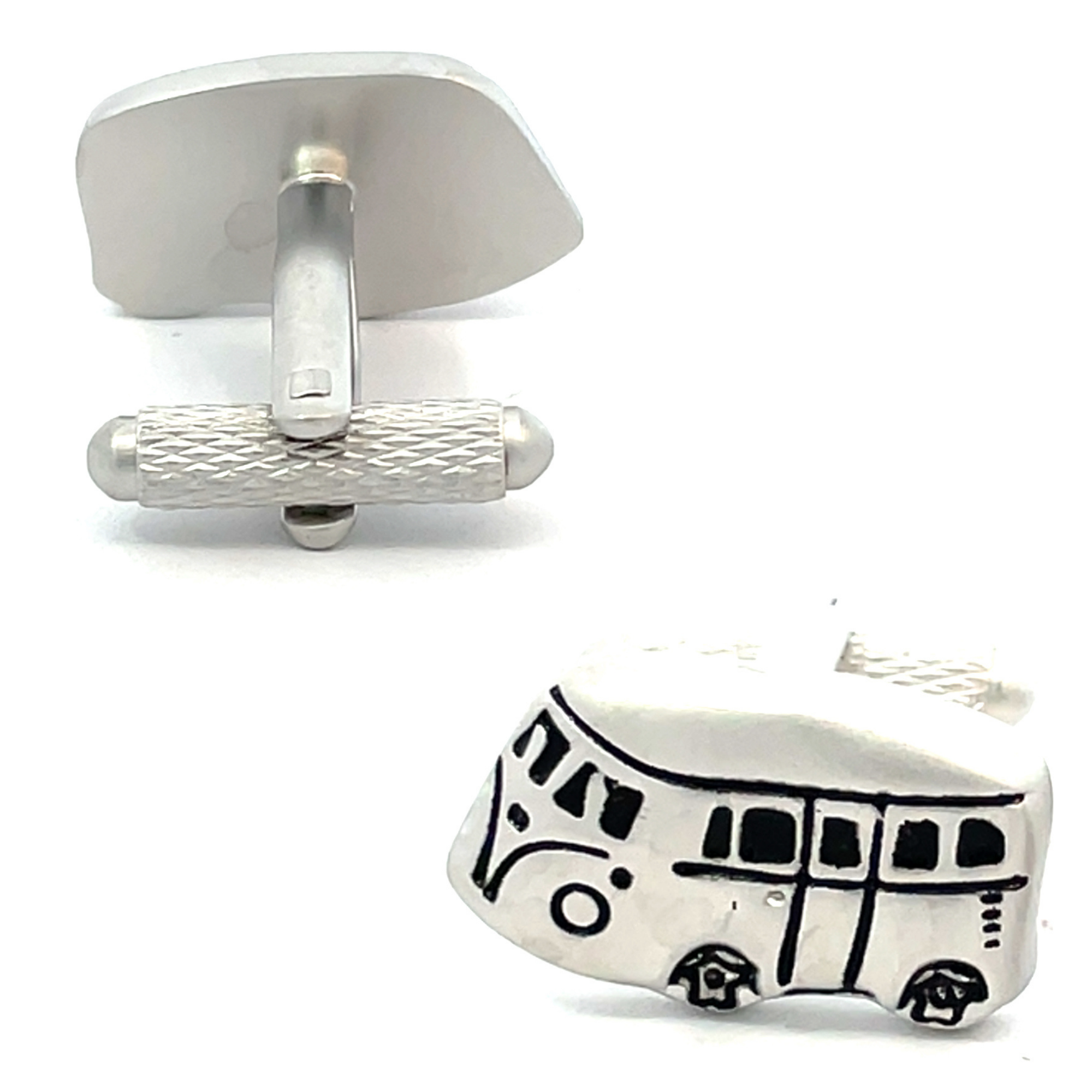VW Kombi Van Silver Cufflinks
